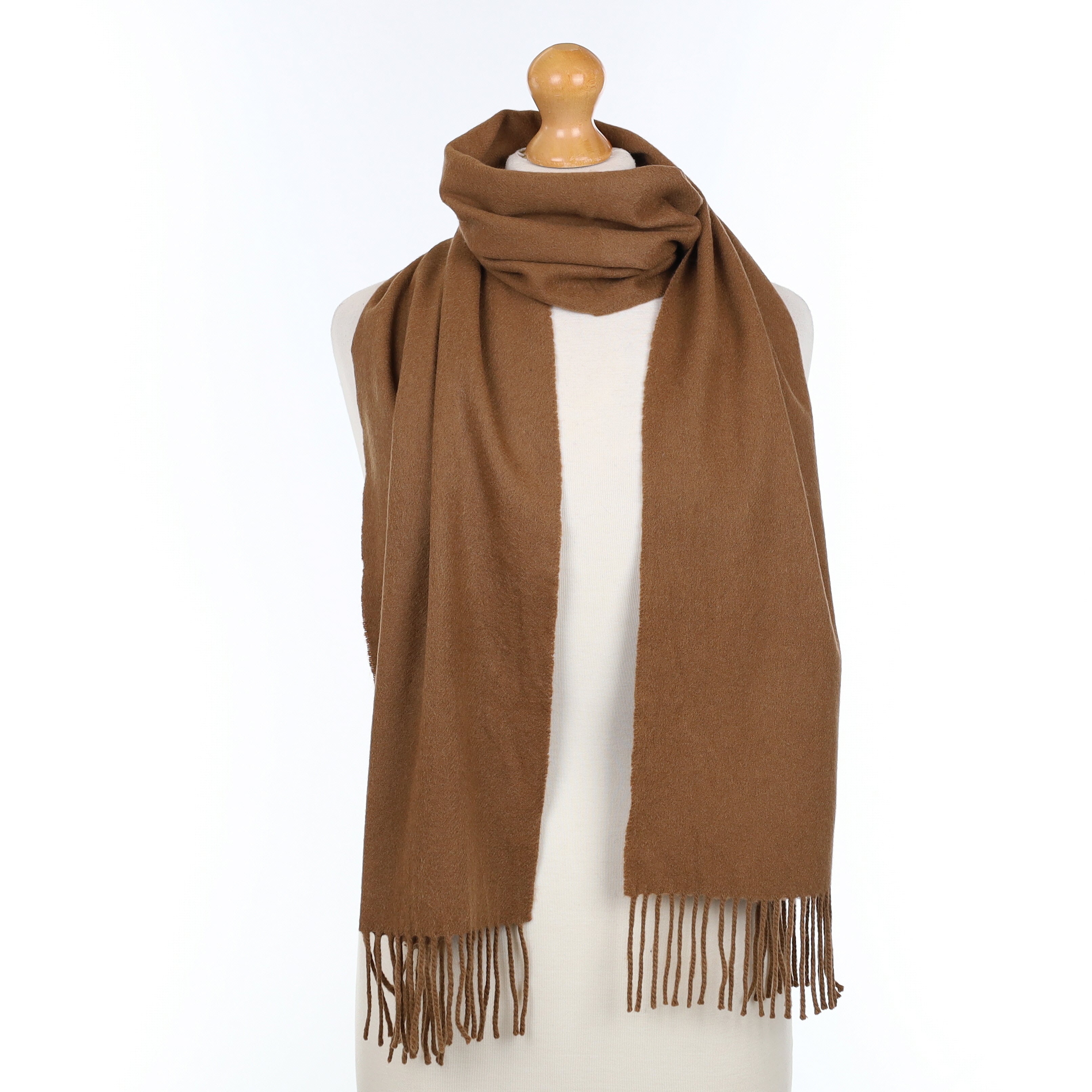 Walnut Brown Cashmere Woven Scarf