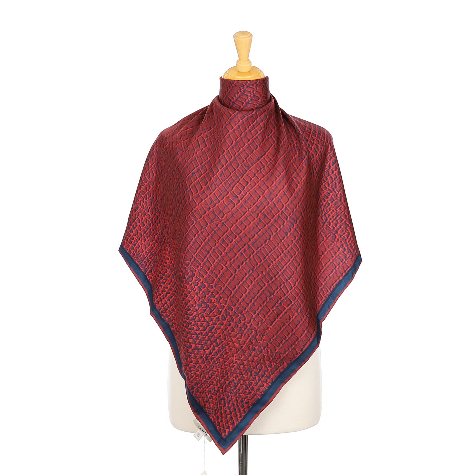 Brand New Lancel Croc Pattern Designer Silk Scarf