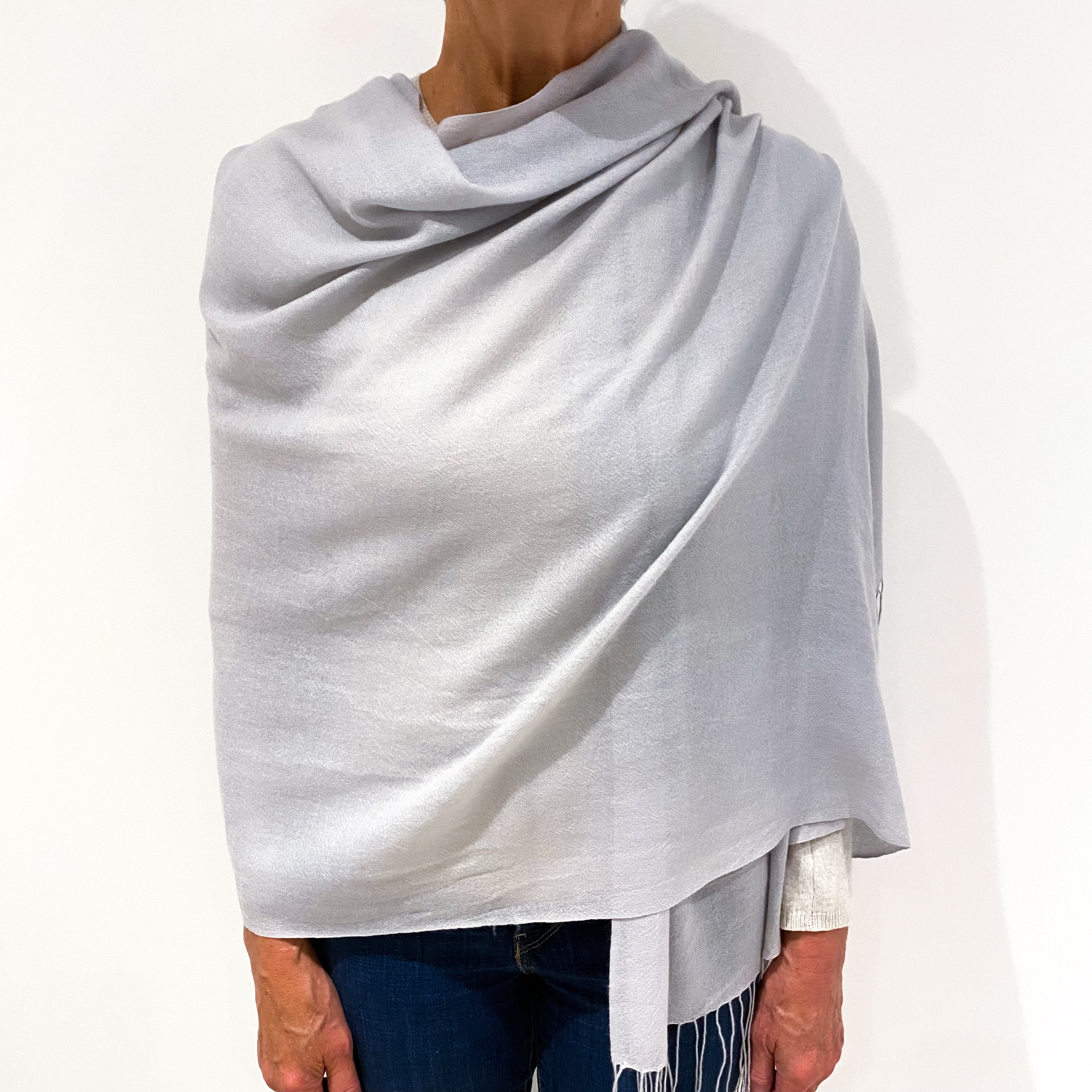 Mist Grey Brand New Cashmere Pashmina Scarf