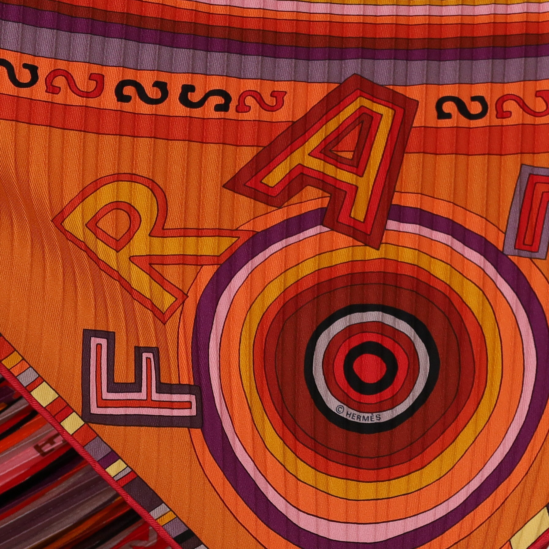 Brand New Boxed Hermès Tohu Bohu Plisse Silk Scarf