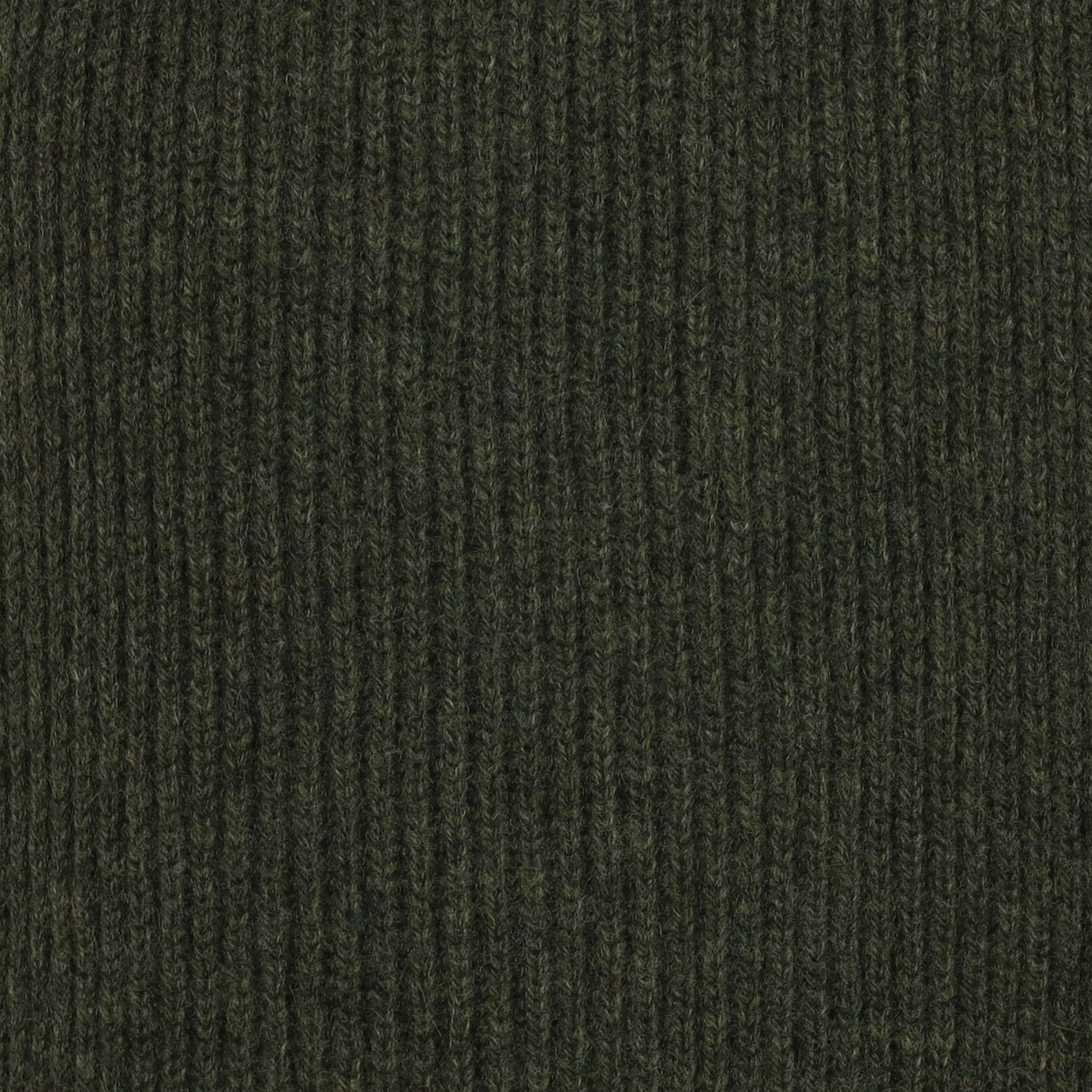 Brand New Scottish Khaki Green Rib Cashmere Scarf