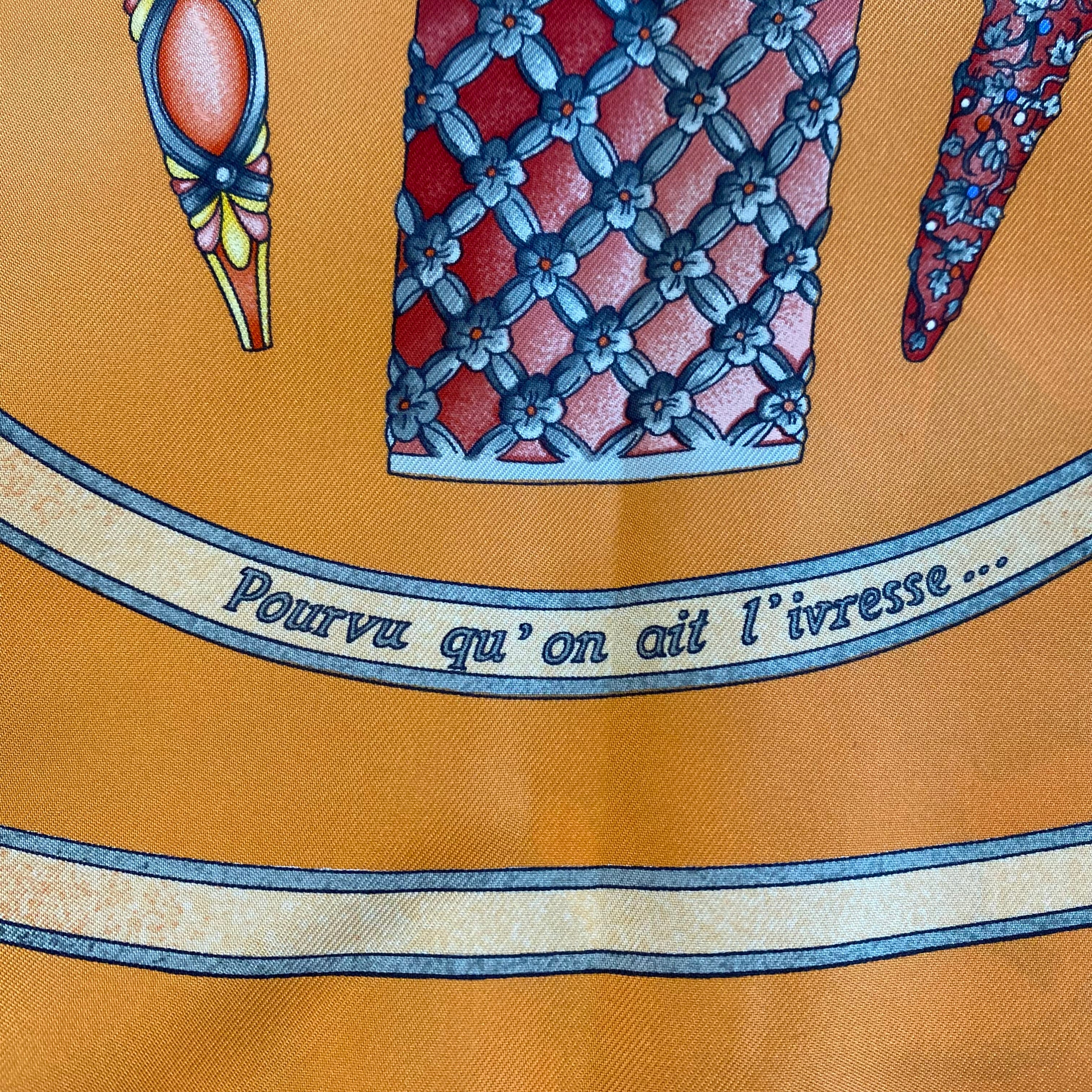 Brand New Boxed Hermès Qu Importe le Flacon Silk Scarf