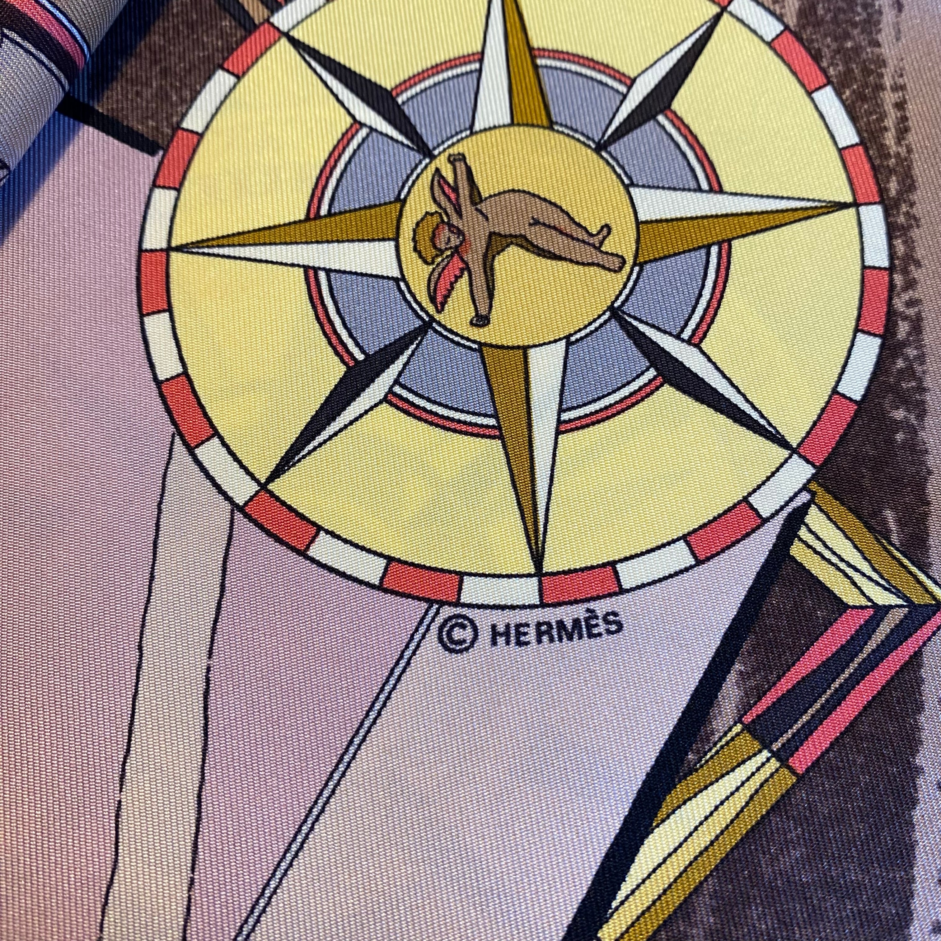 Hermès Face au Large Silk Scarf