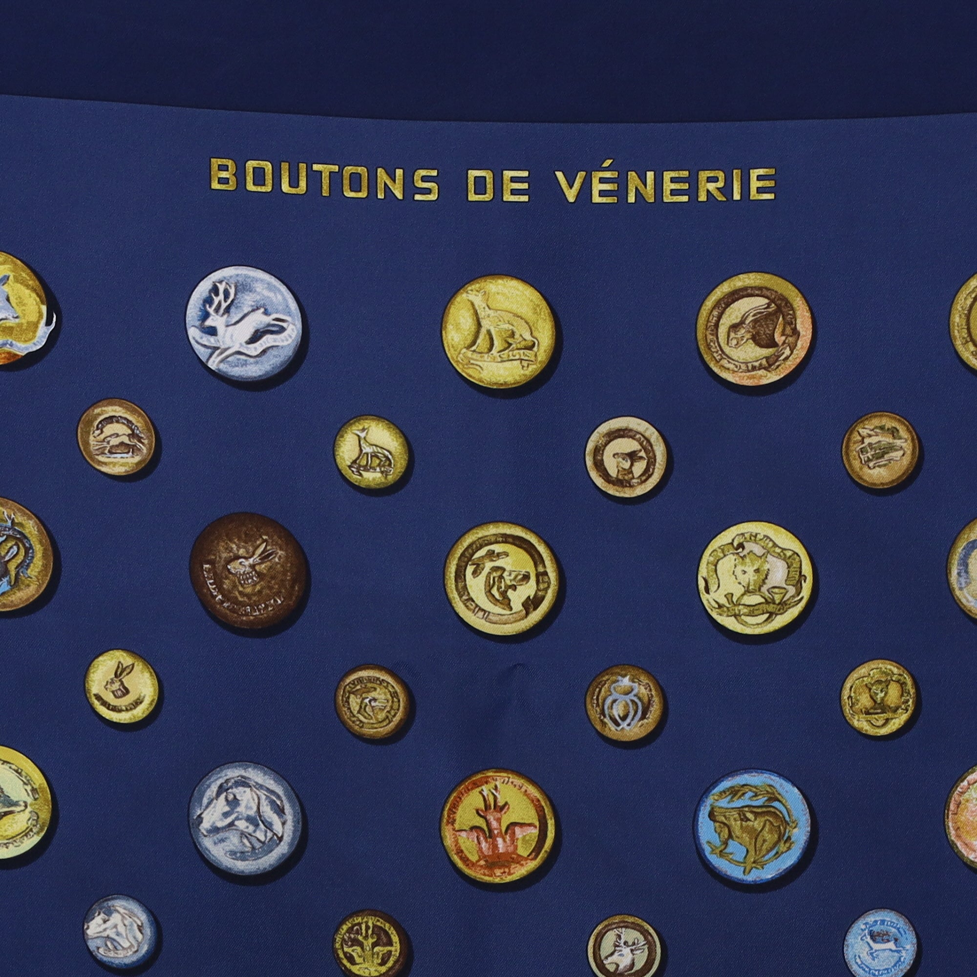 Hermès Boutons de Vénerie Vintage Silk Scarf Quite Rare