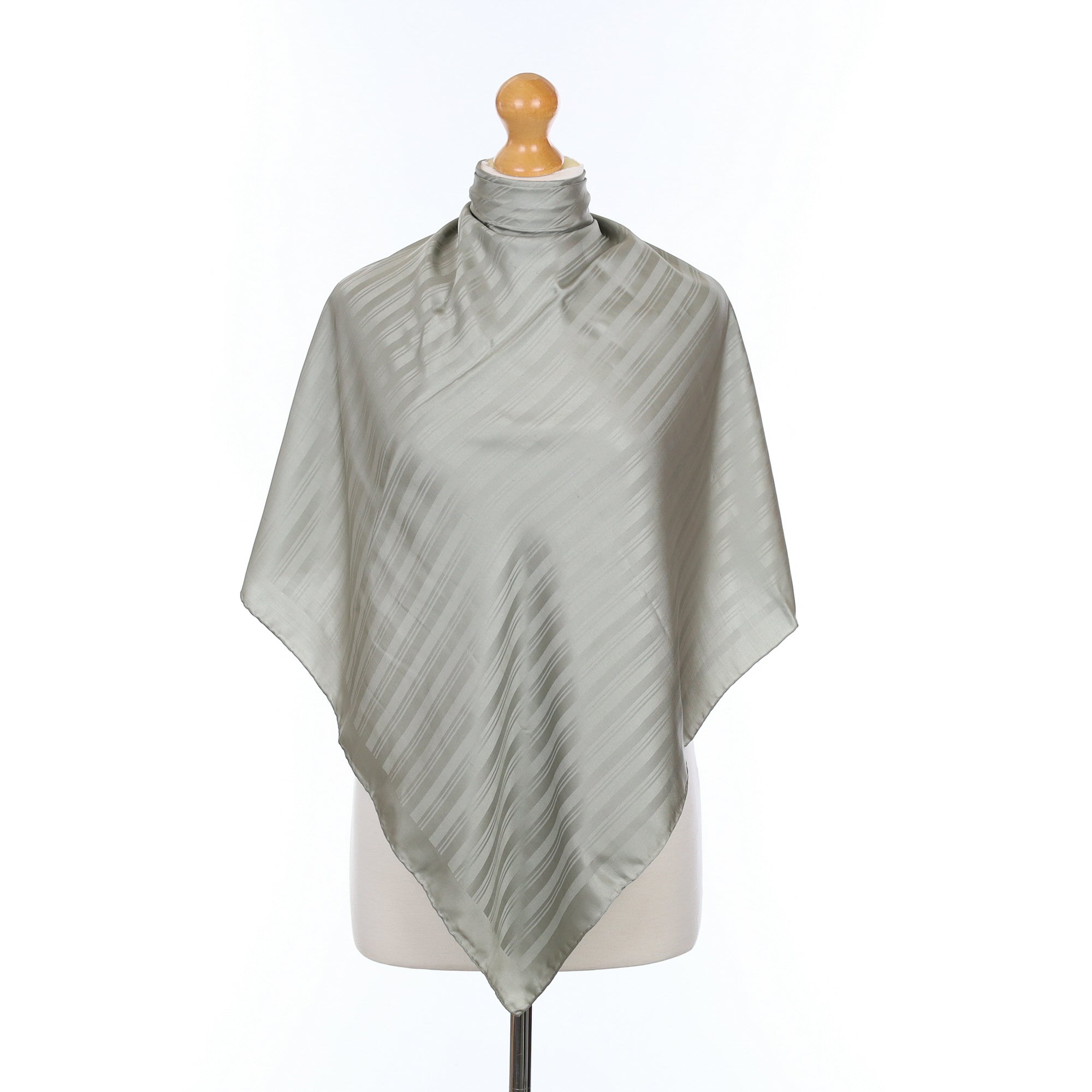 Jaeger Sage Green Vintage Silk Scarf