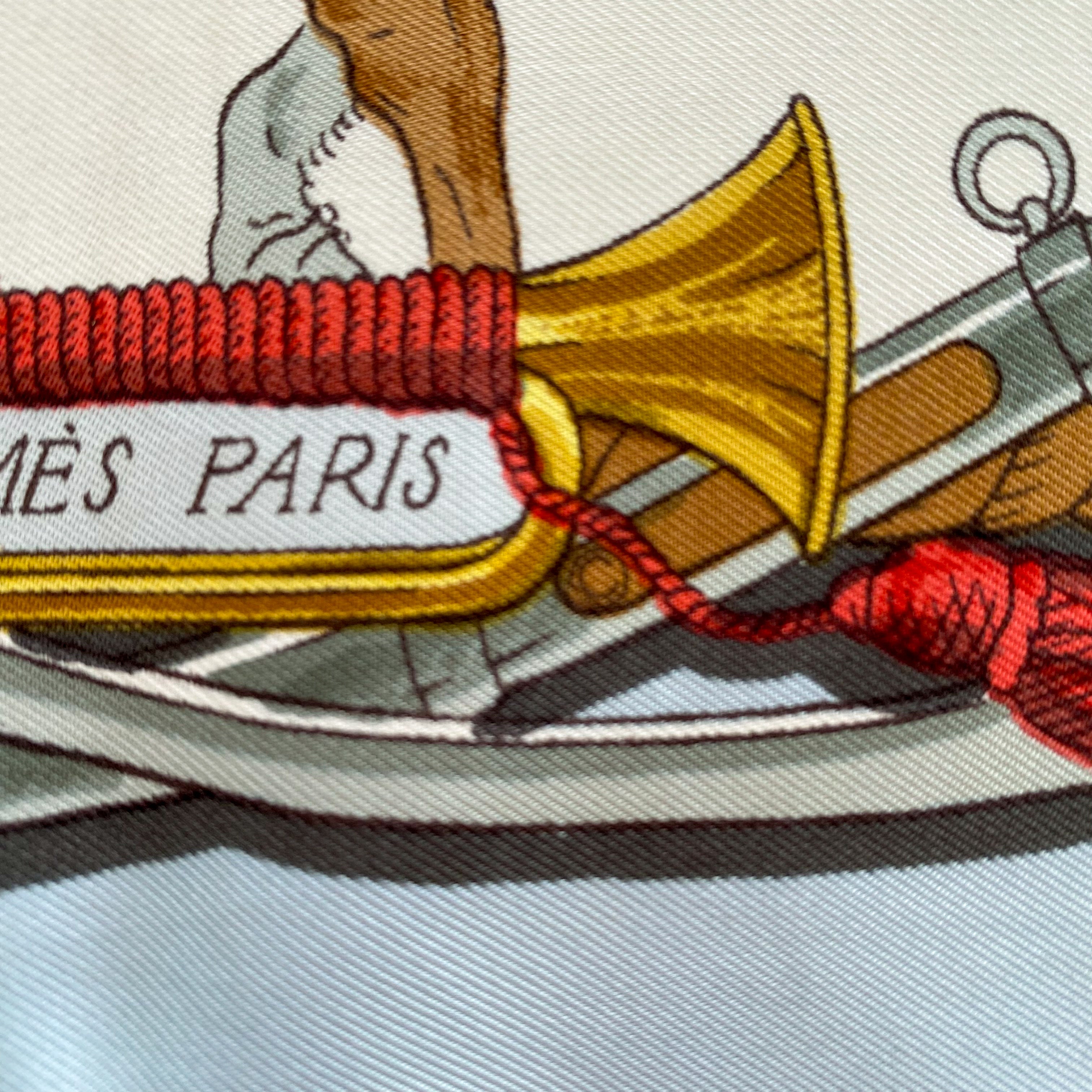 Hermès Marine Et Cavalerie Silk Scarf