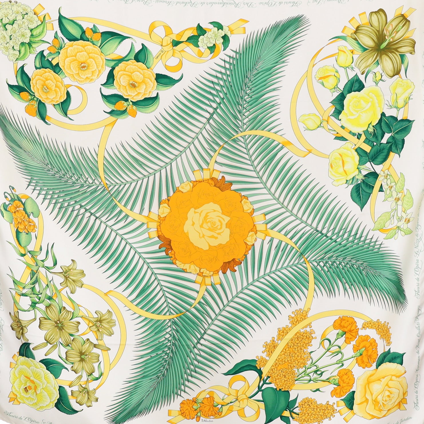 Hermès Fleurs De L’opéra Silk Scarf