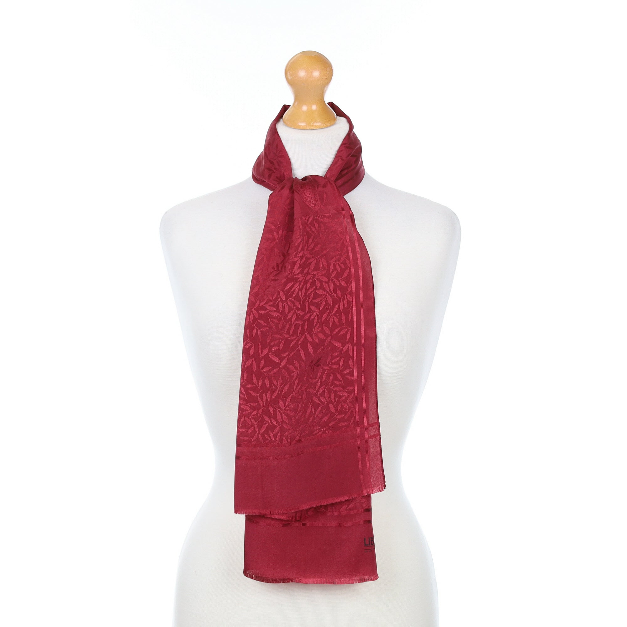 Liberty Wine Red Silk Scarf