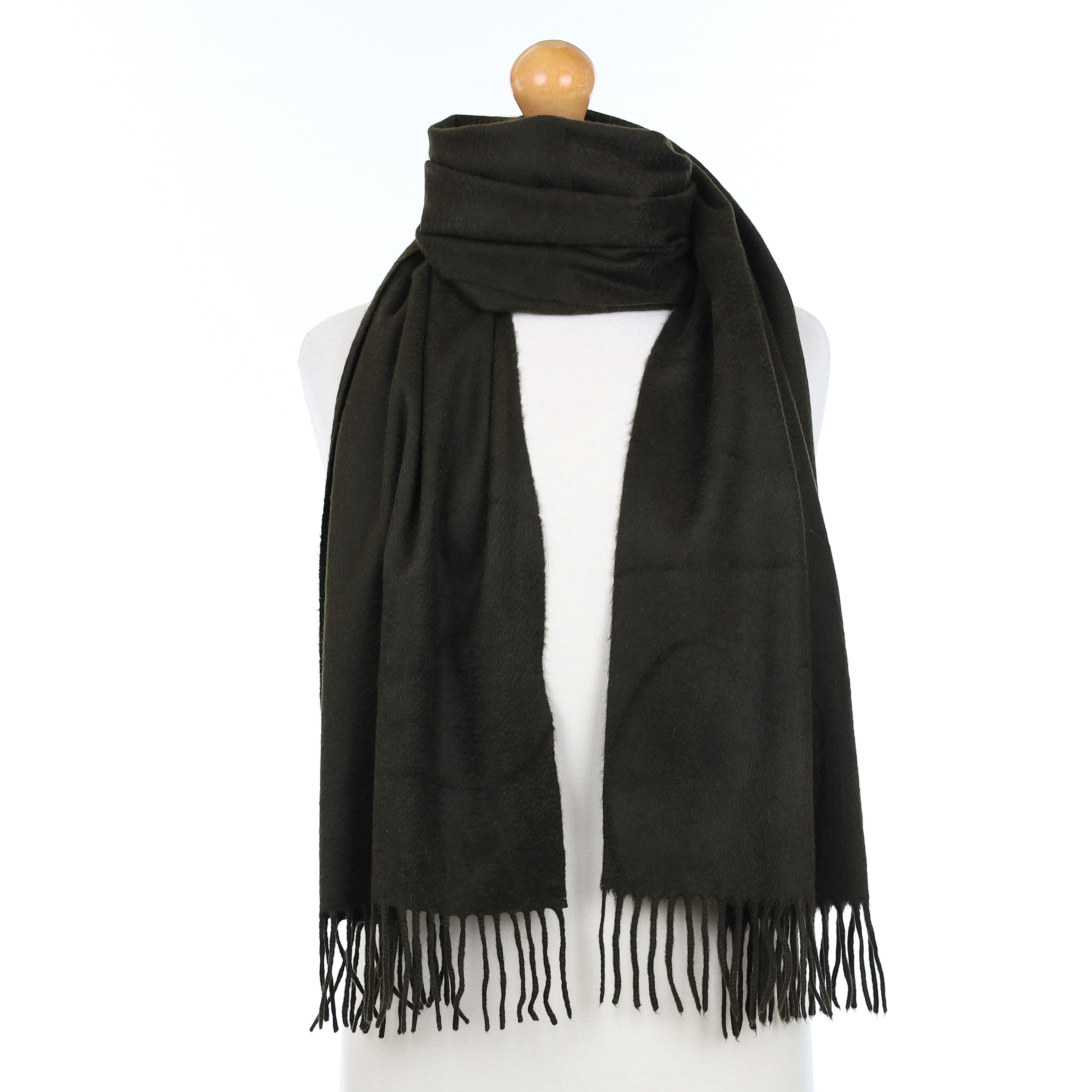 Italian Dark Chocolate Cashmere Woven Scarf