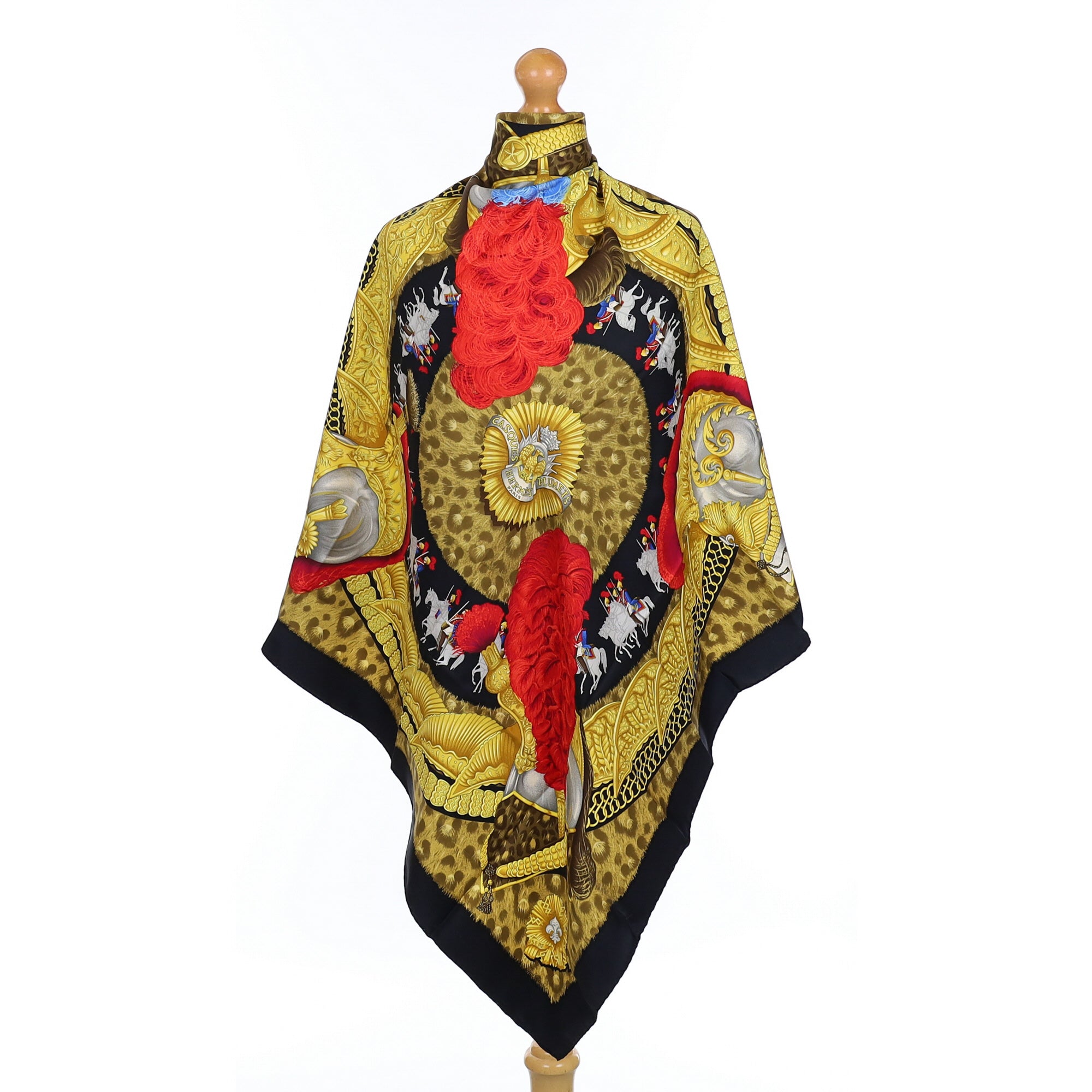 Hermès Casques et Plumets Silk Scarf