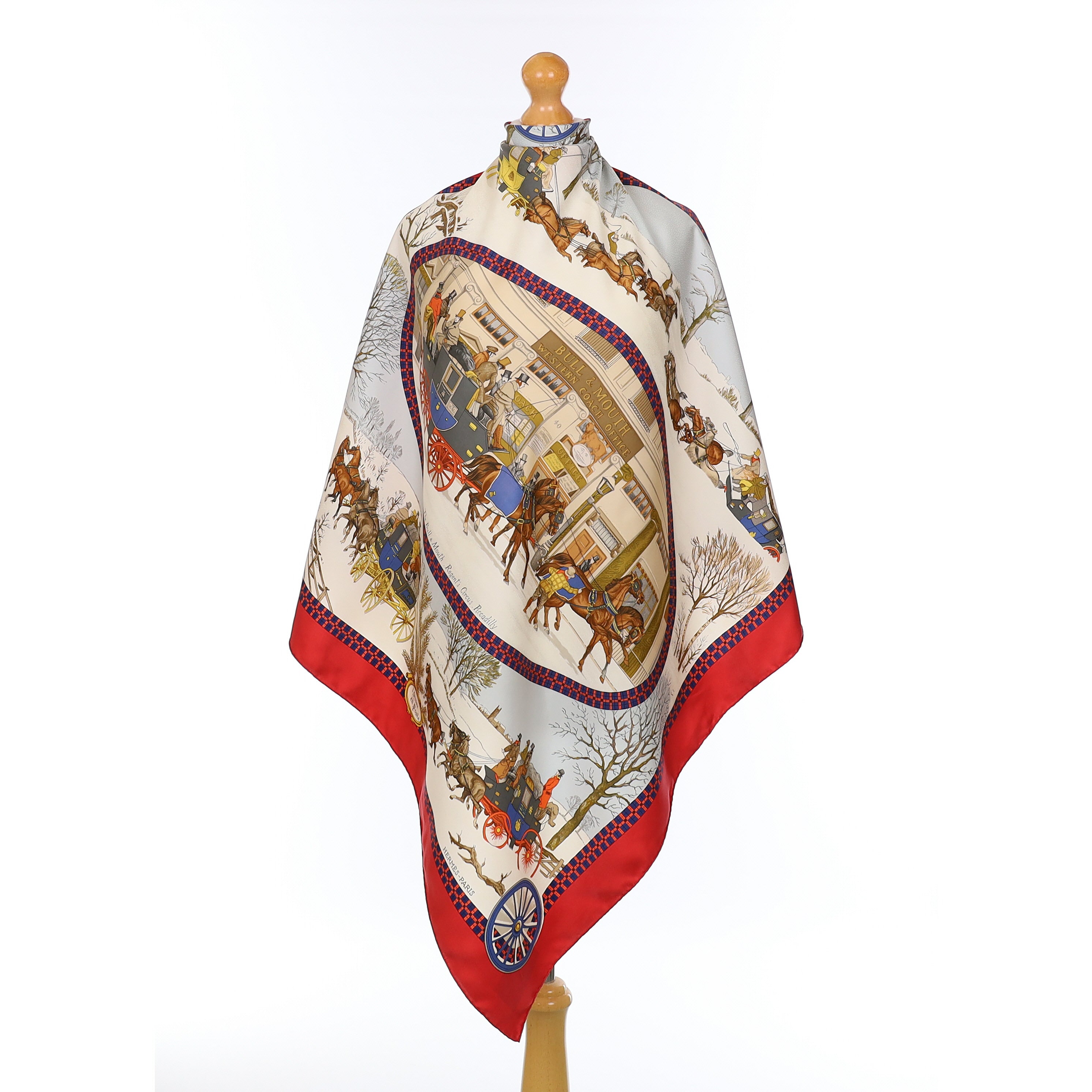 Hermès L’hiver En Poste Silk Scarf