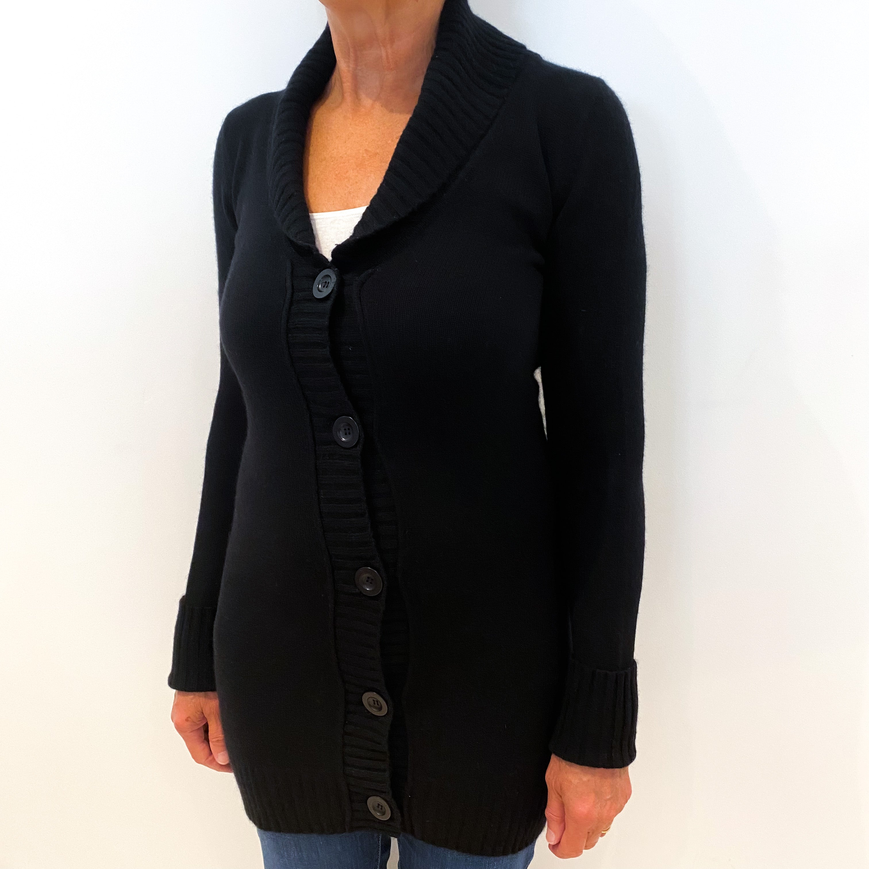 Juicy Couture Black Long Cashmere Cardigan Medium