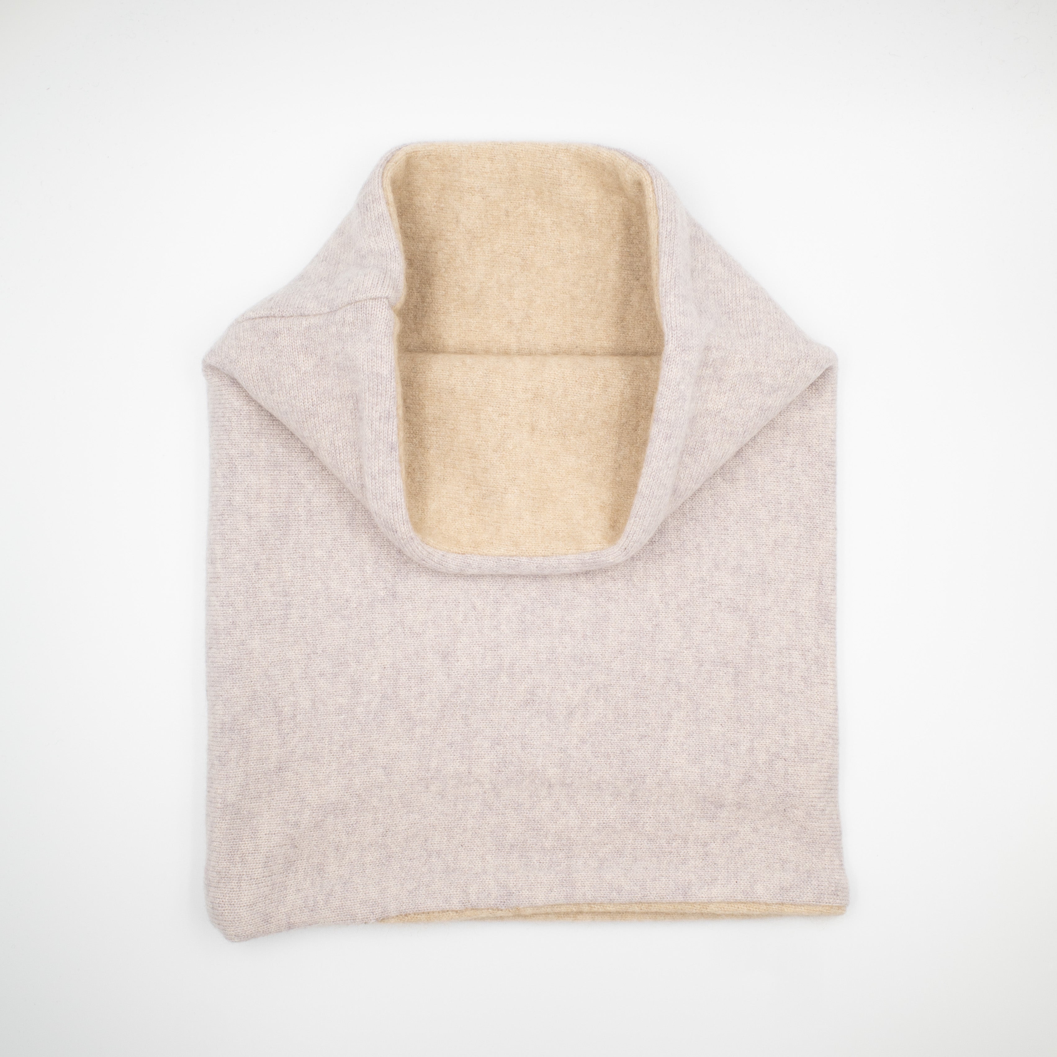 Dusty Grey and Beige Luxury Double Layered Snood