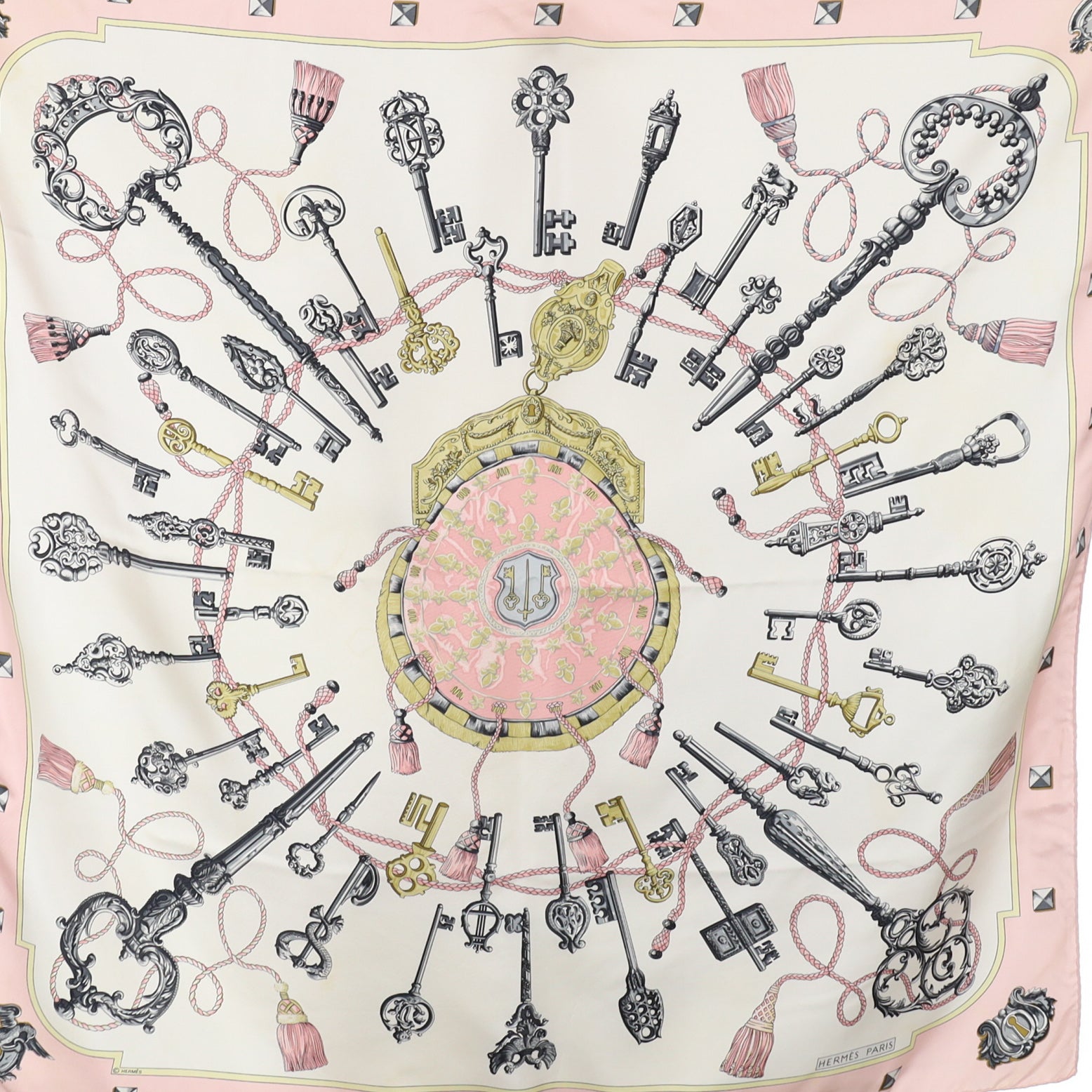 Hermès Les Clefs Silk Scarf