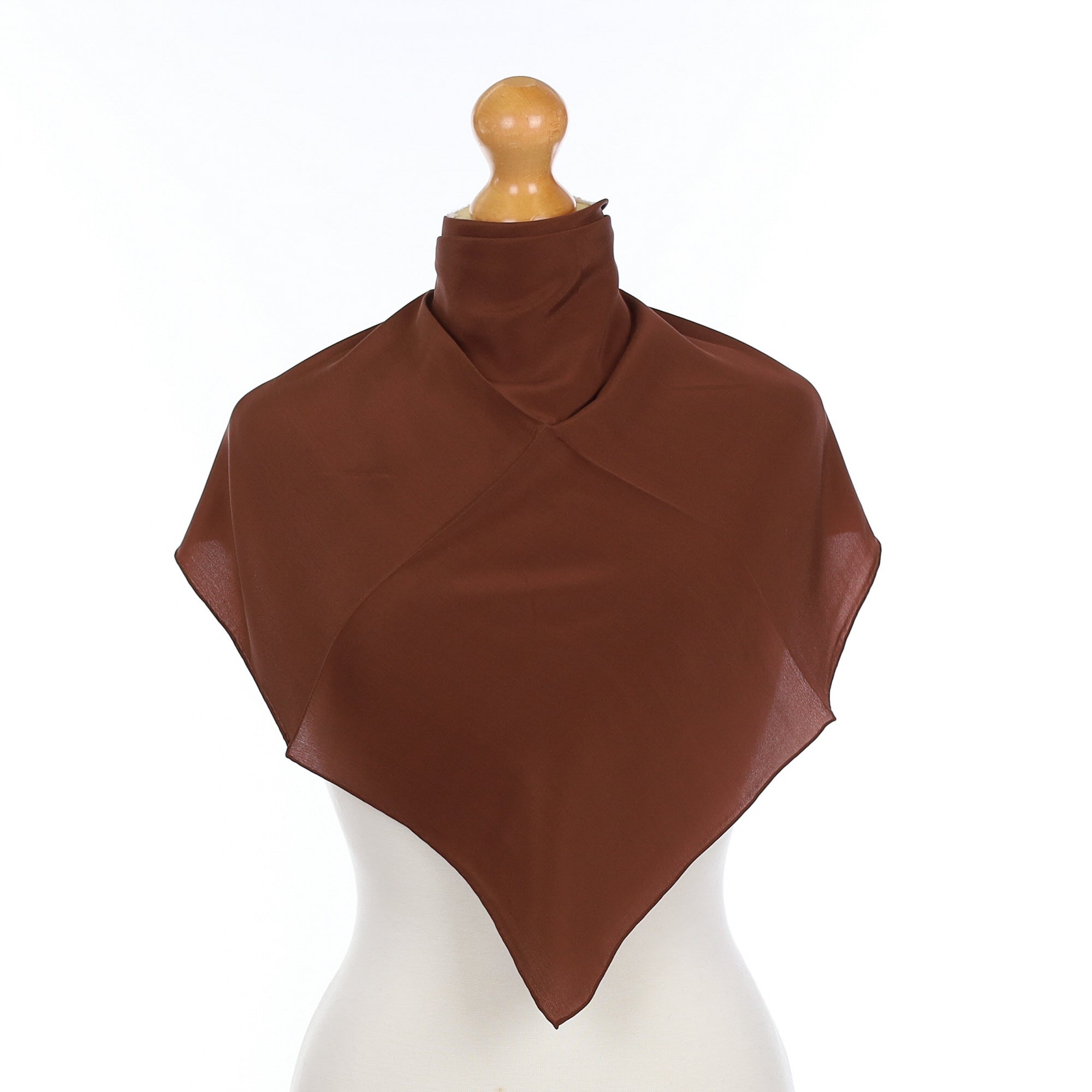 Brand New Jammers & Leufgen Russet Brown Silk Scarf