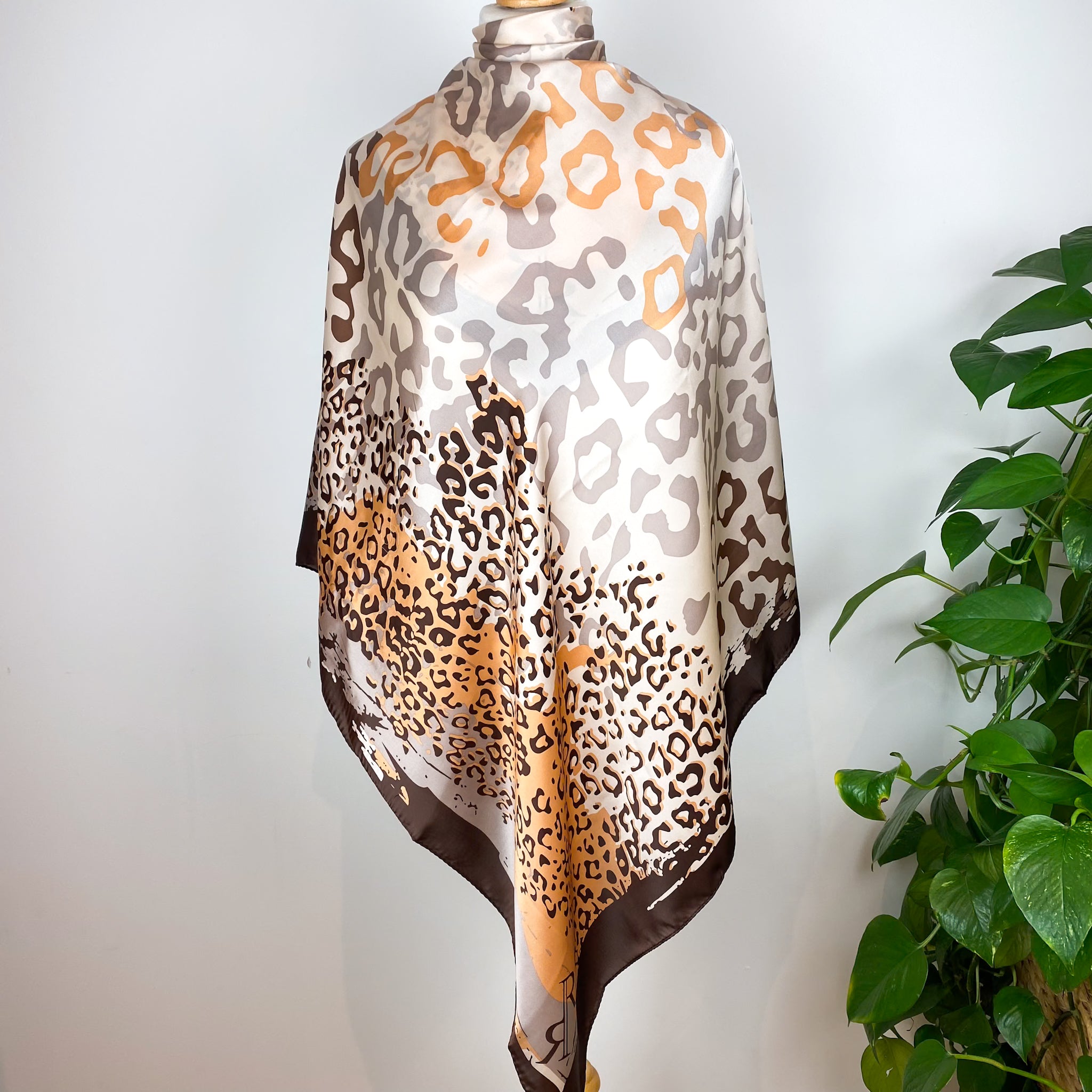Extra Large Modern Satin Silk Scarf