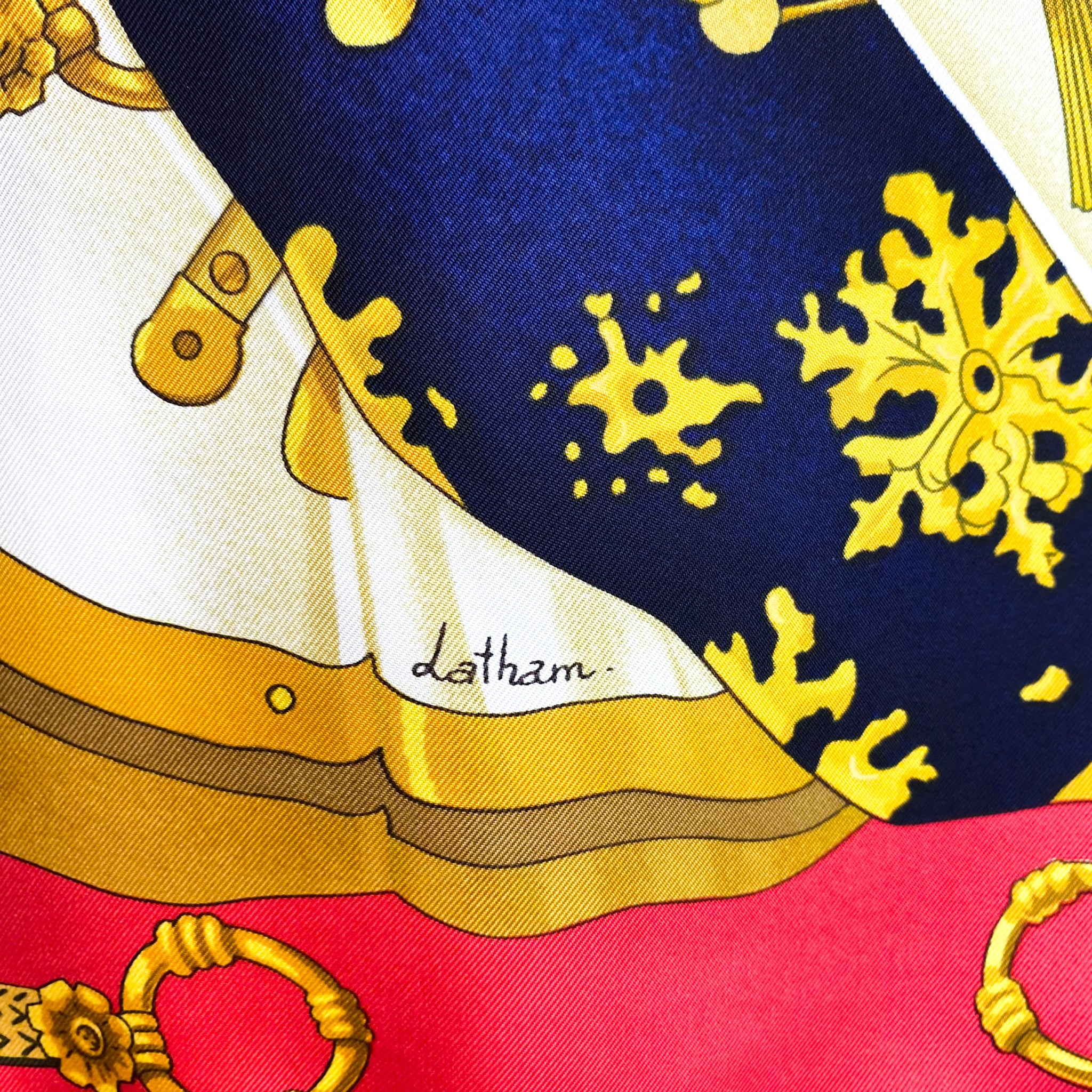 Immaculate Boxed Hermes Soleil de Soie Designer Silk Scarf