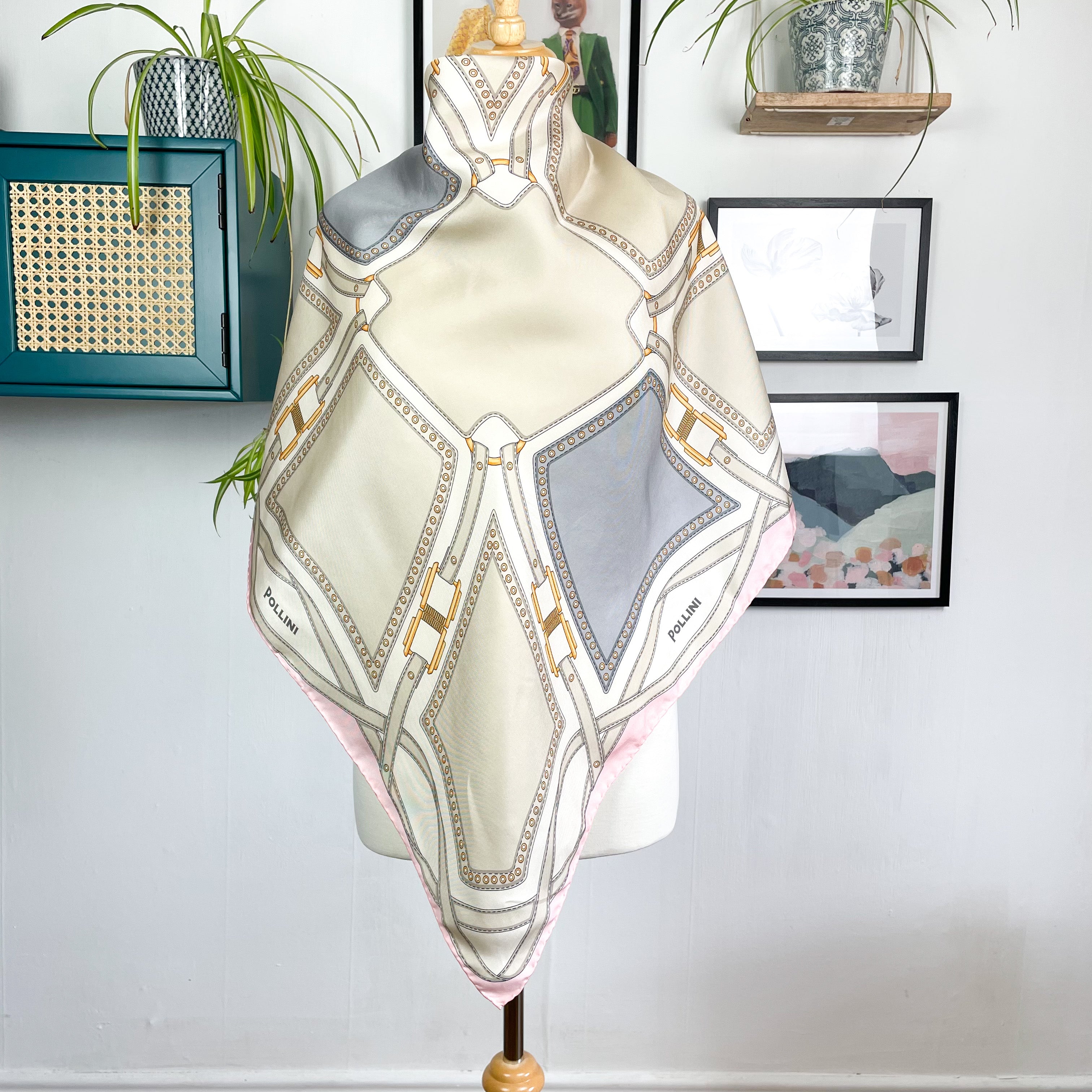 Pollini Designer Italian Silk Scarf