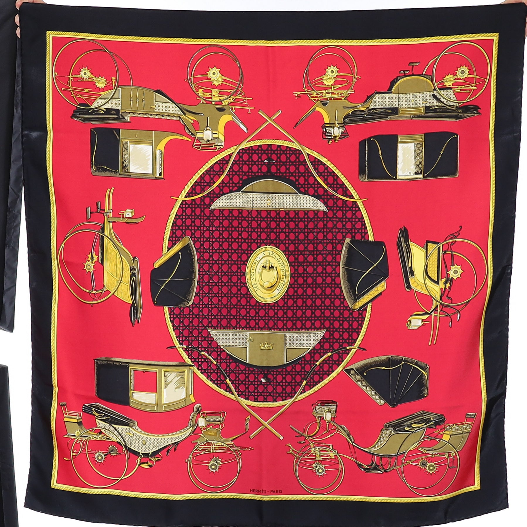 Hermès Les Voitures a Transformation Silk Scarf
