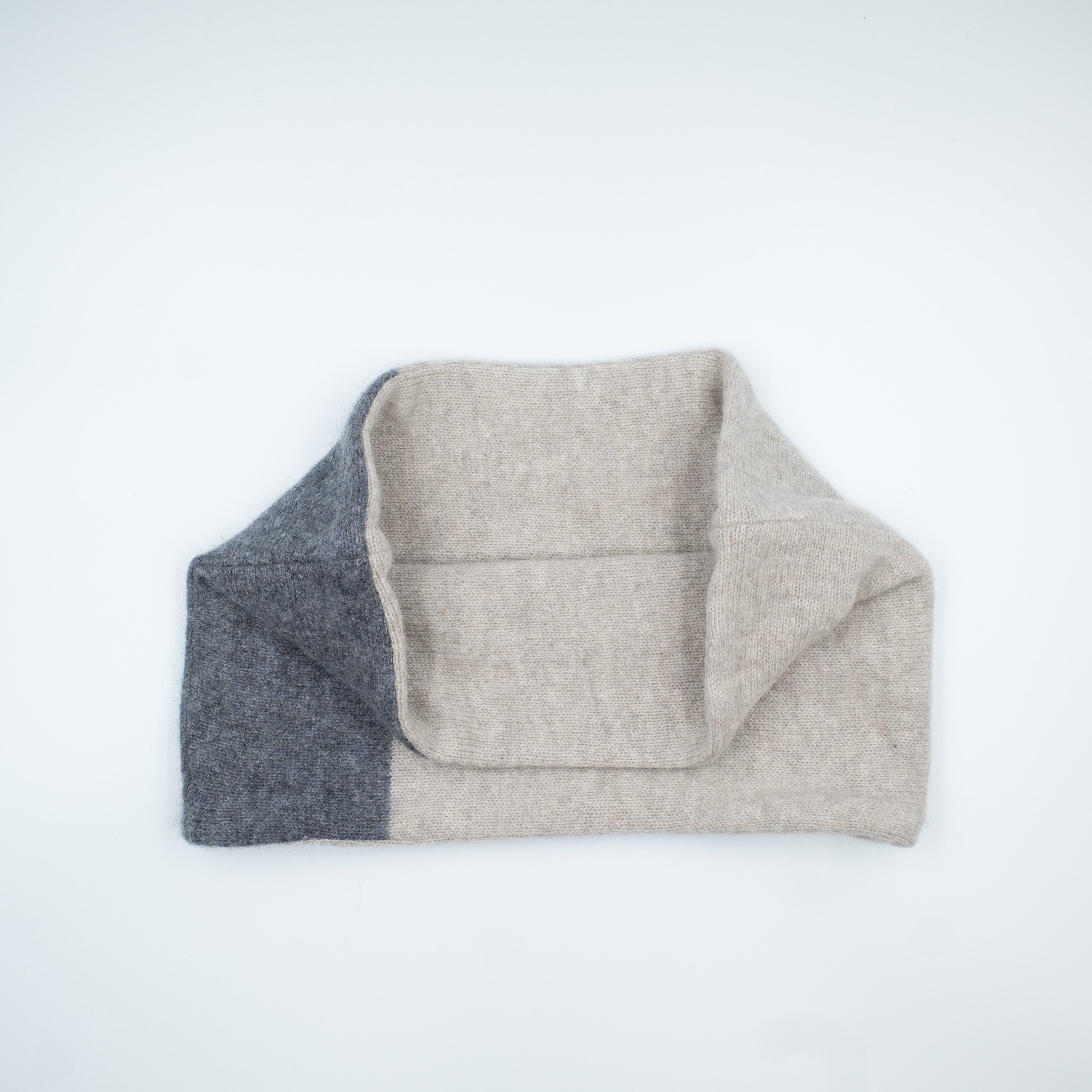 Pale Clay and Smoke Grey Neck Warmer