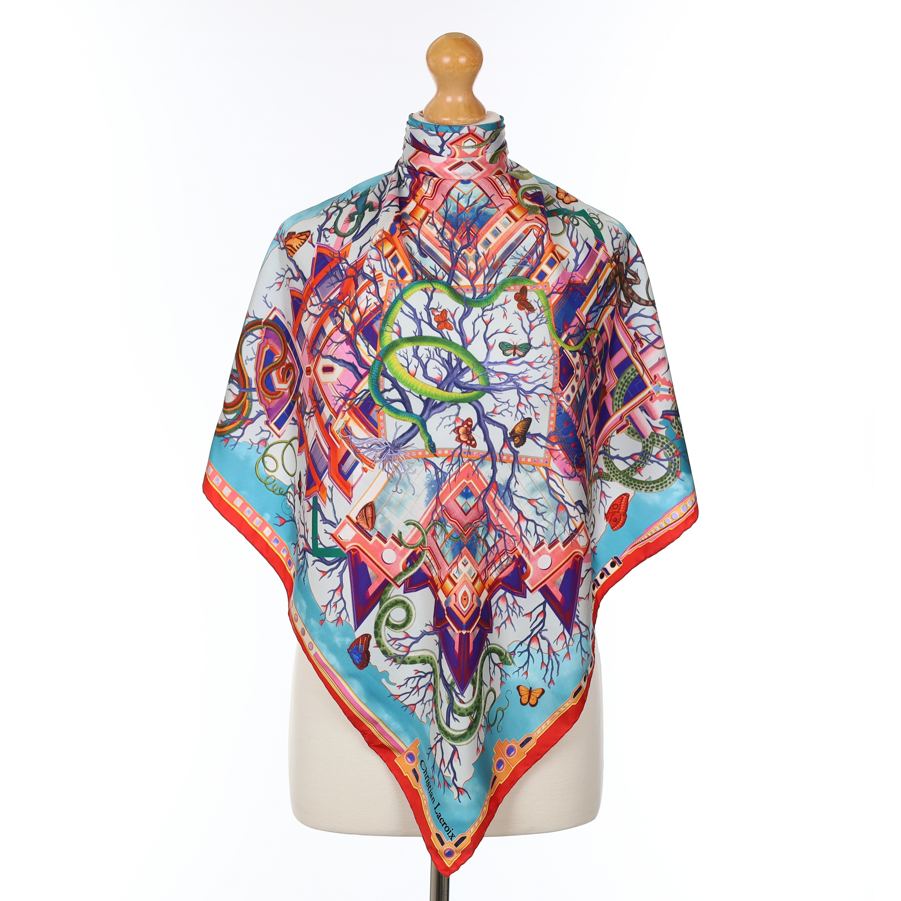 Christian Lacroix Surrealist Design Silk Scarf