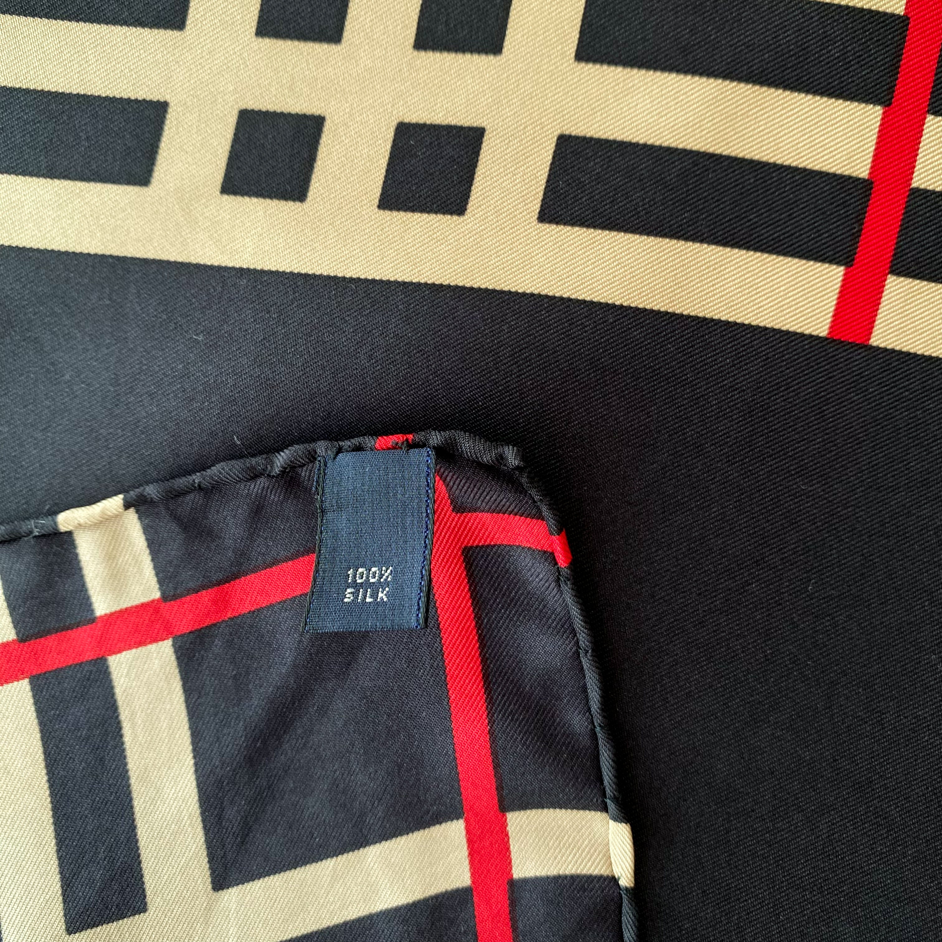 Burberry Dog Design Silk Scarf
