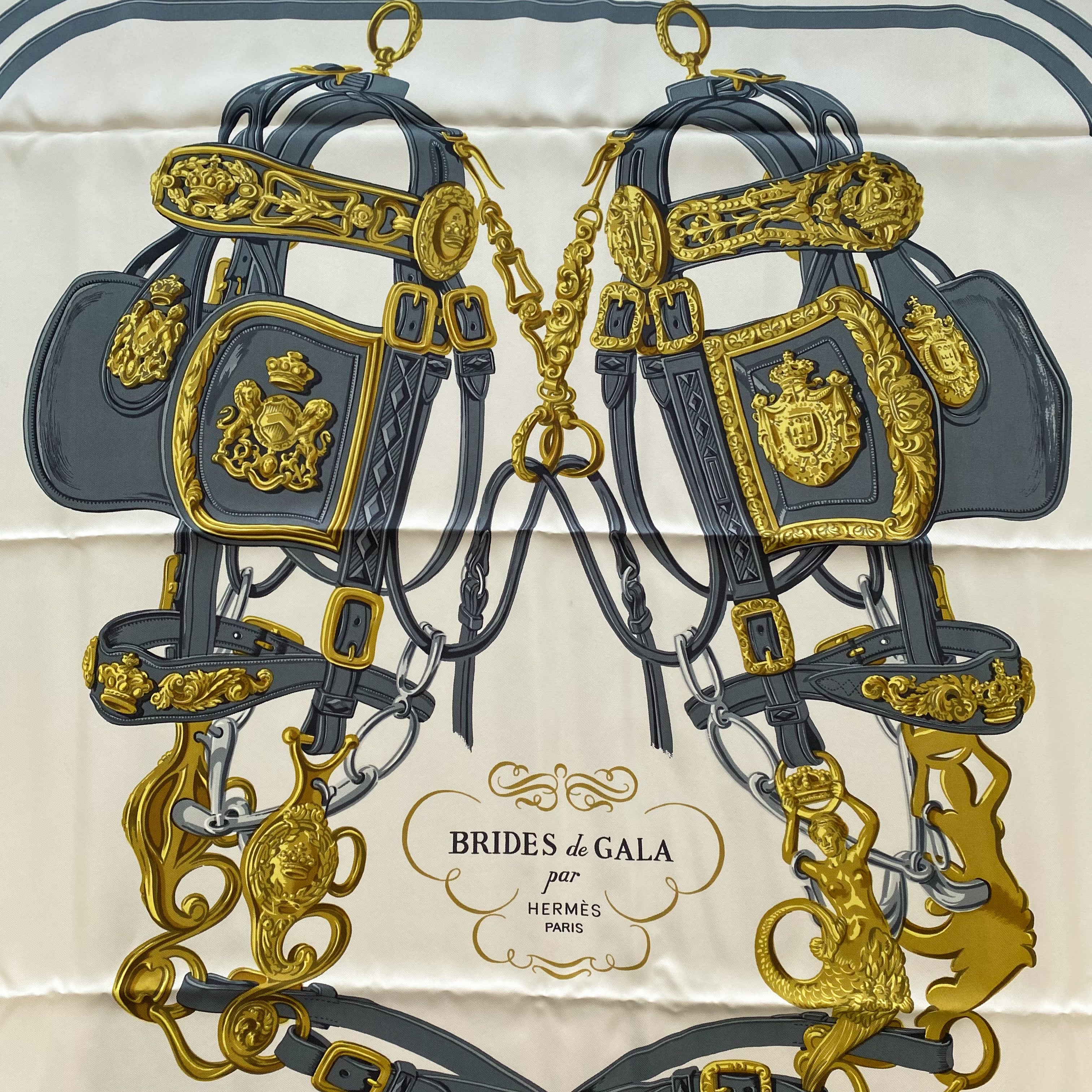 Brand New Hermès Boxed Brides De Gala Silk Scarf