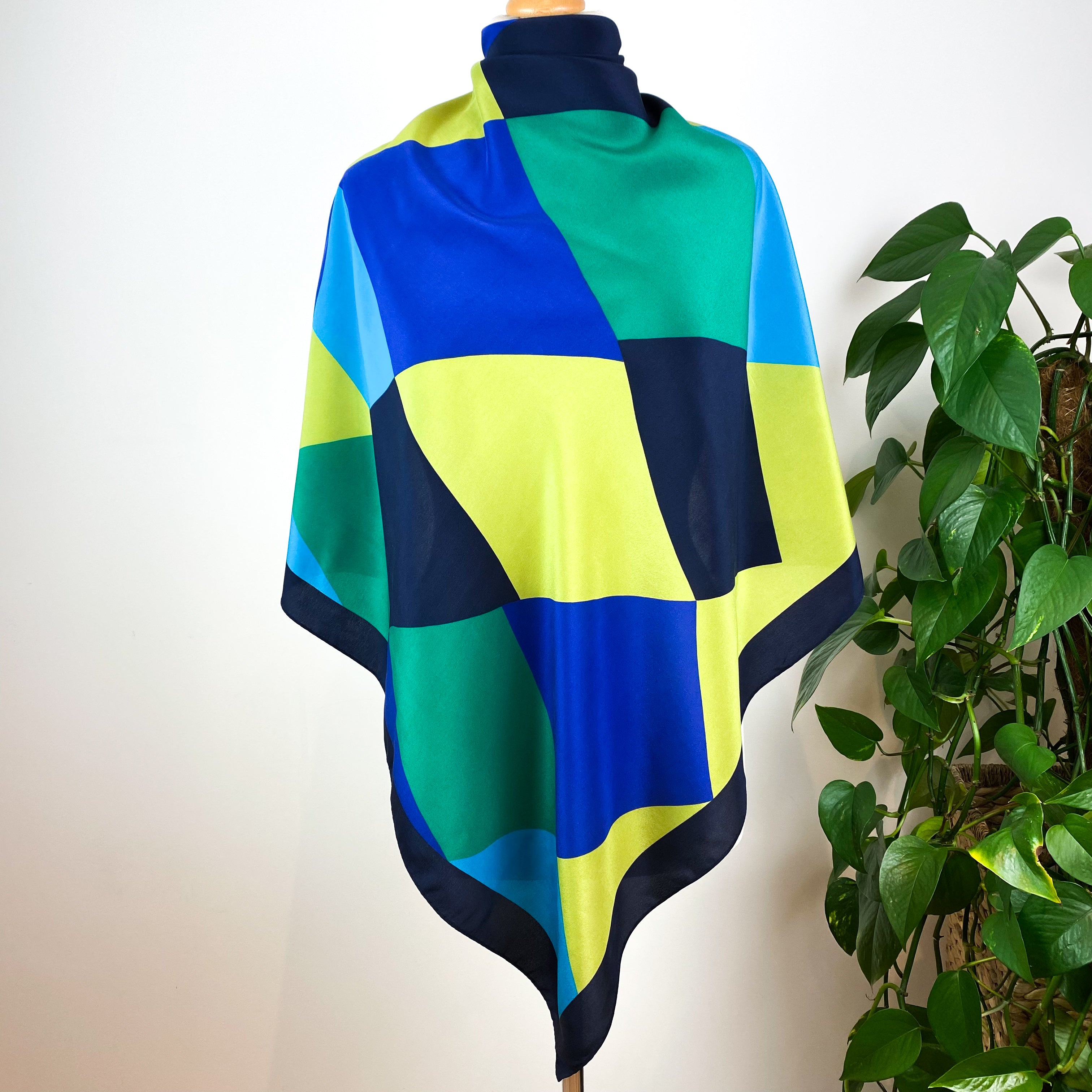 Large Colourful Italian Silk Scarf