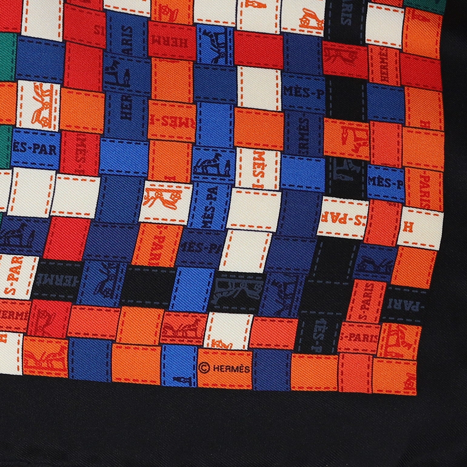 Brand New Boxed Hermès Bolduc au Carrè Silk Scarf