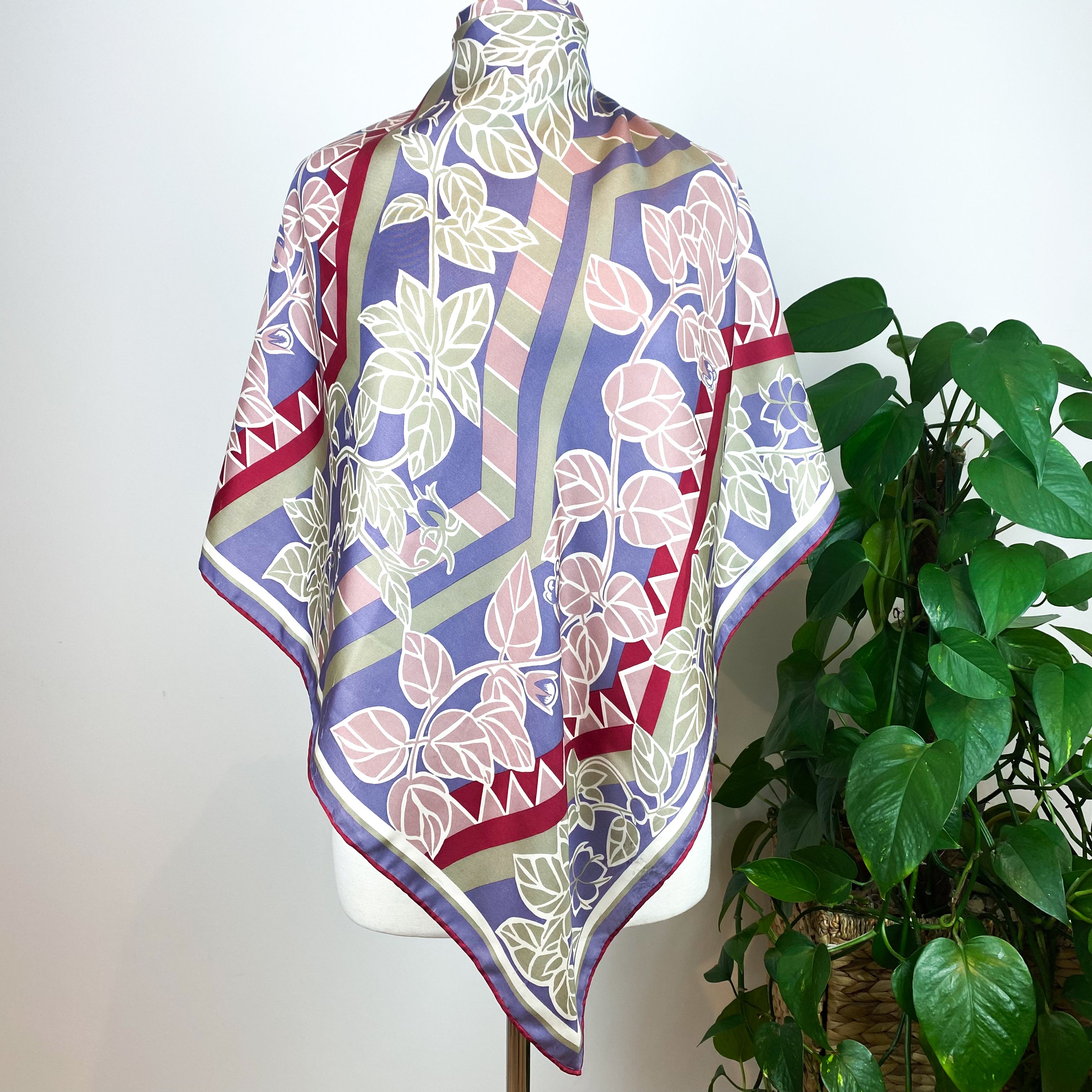 1970’s Richard Allan Floral Vintage Silk Scarf
