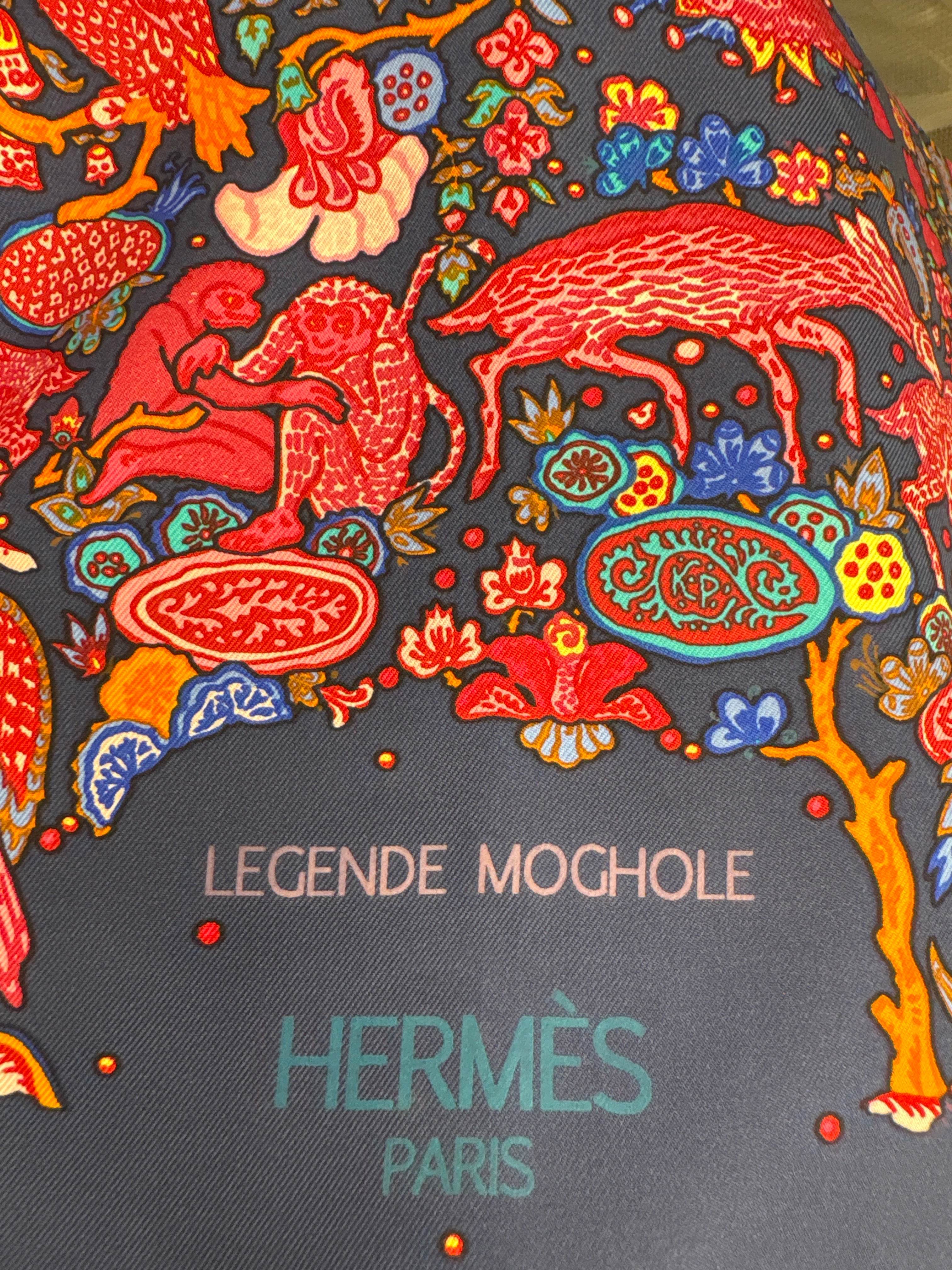 Boxed Hermès Legende Moghole Silk Scarf Rare