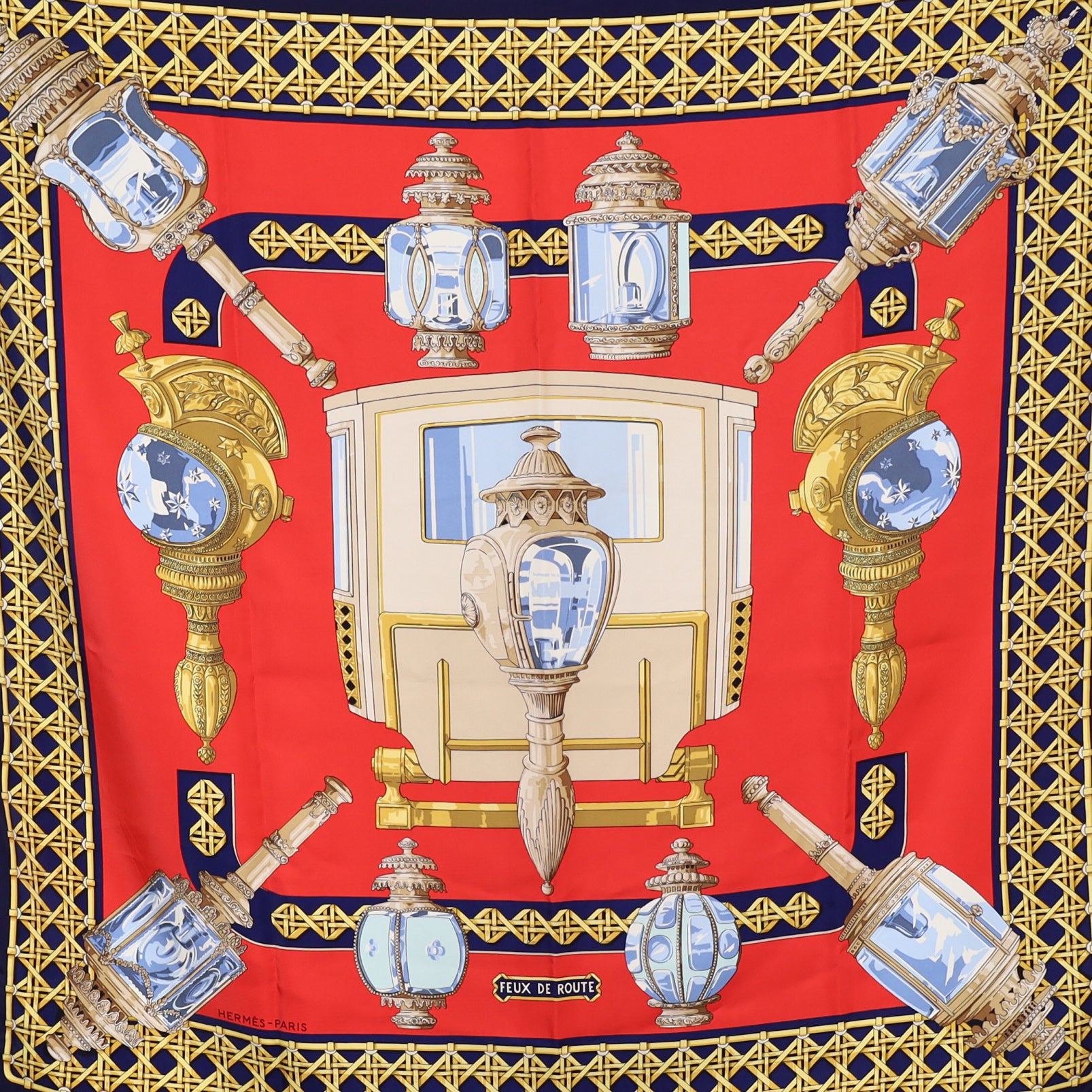 Hermès Feux De Route Silk Scarf