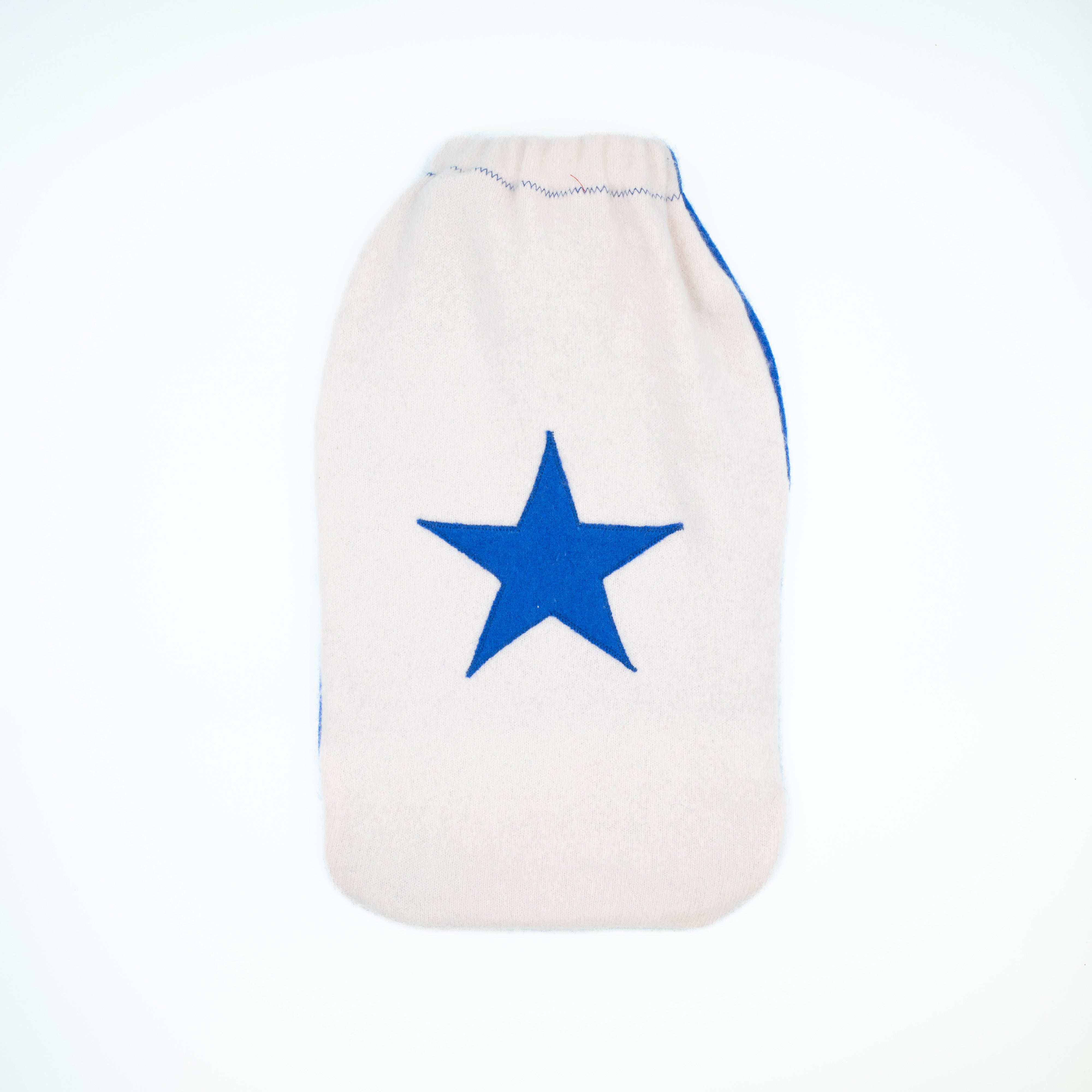 Baby Pink and Colbalt Blue Star Cashmere Large Hot Water Bottle