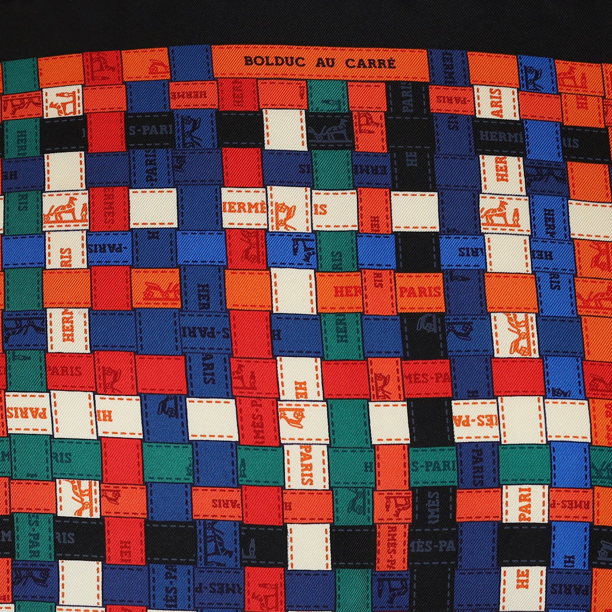 Brand New Boxed Hermès Bolduc au Carrè Silk Scarf