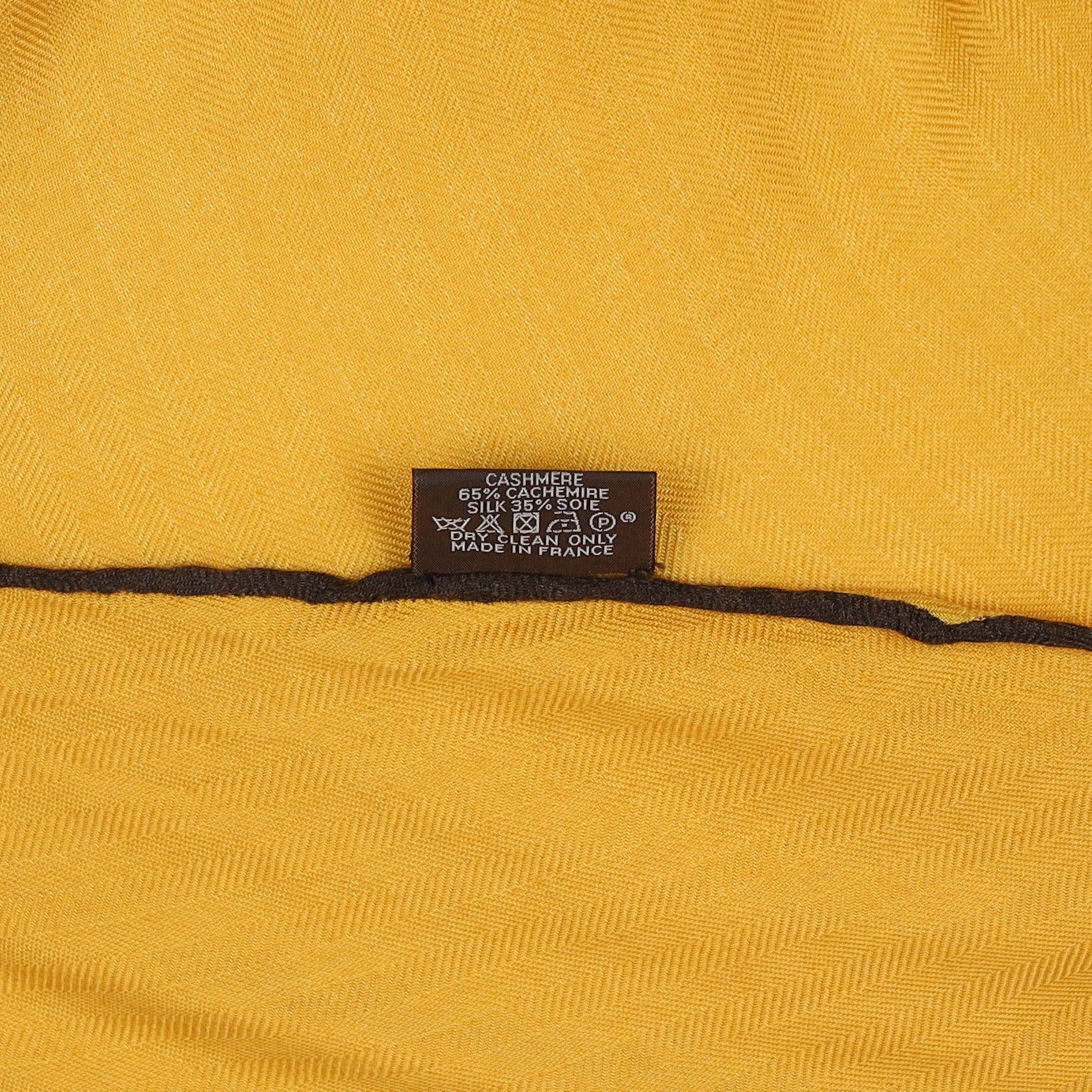 Hermès Yellow Cashmere Losange Scarf
