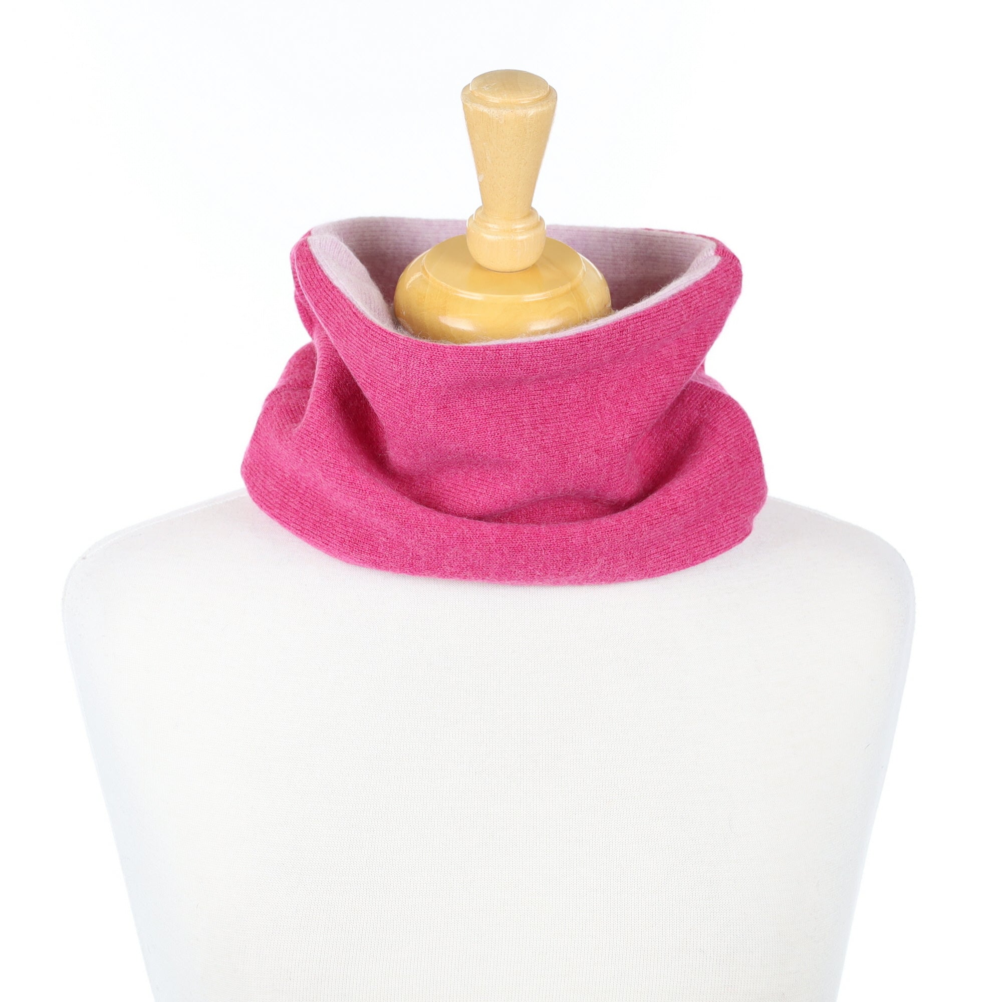 Fuchsia and Pale Mauve Neck Warmer