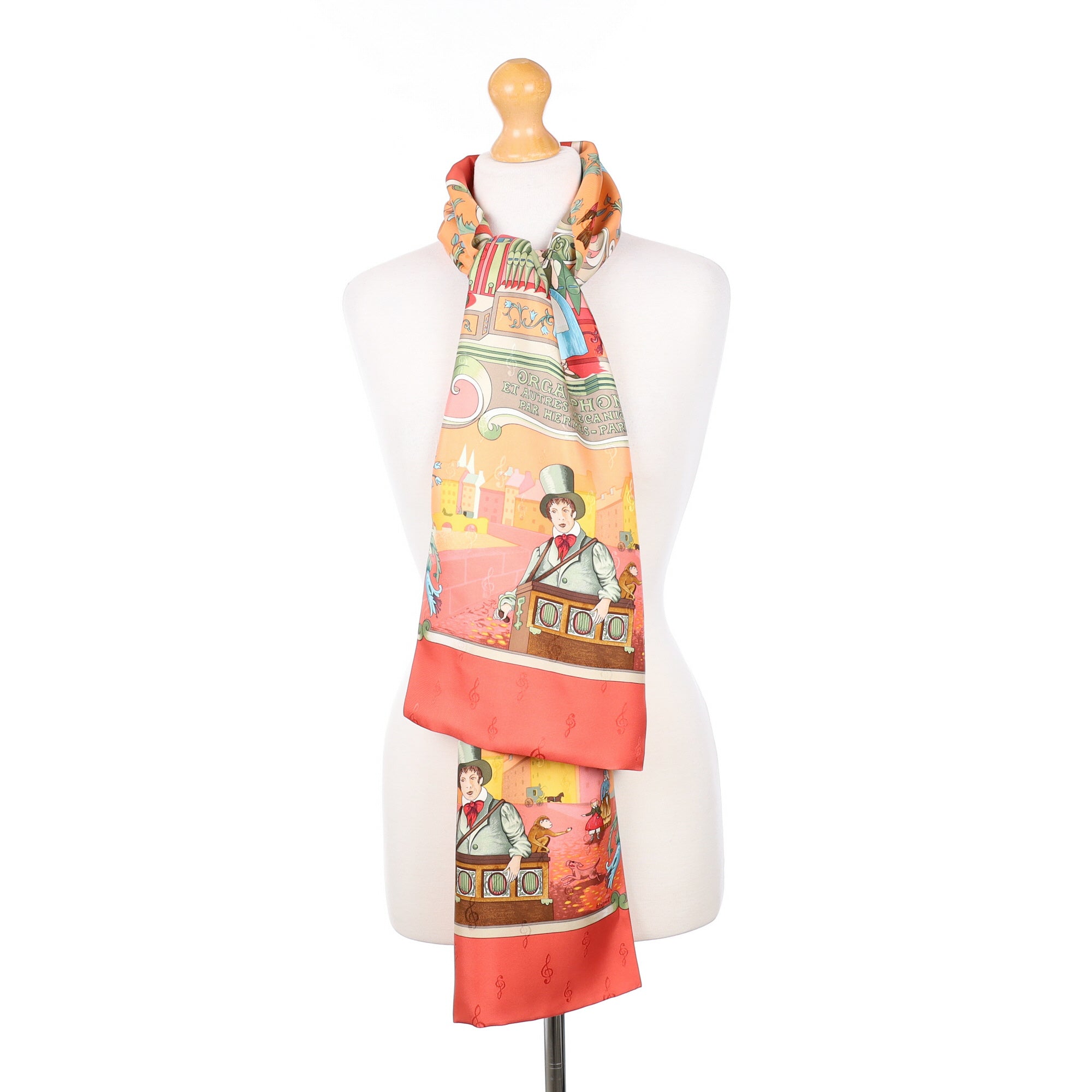 Hermès Orgauphone et Autres Mecaniques Silk Opera Scarf