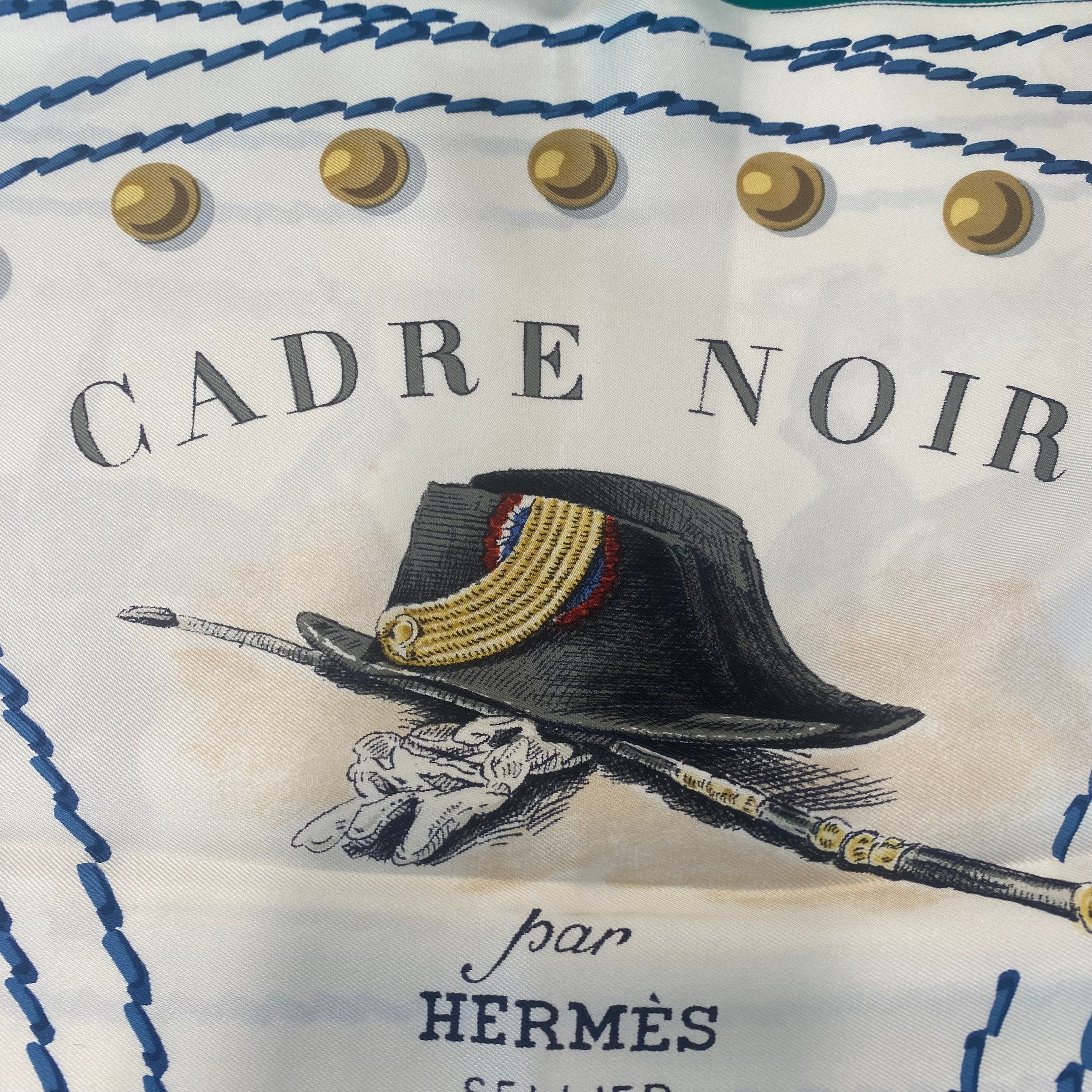 Hermès Cadre Noir Silk Scarf