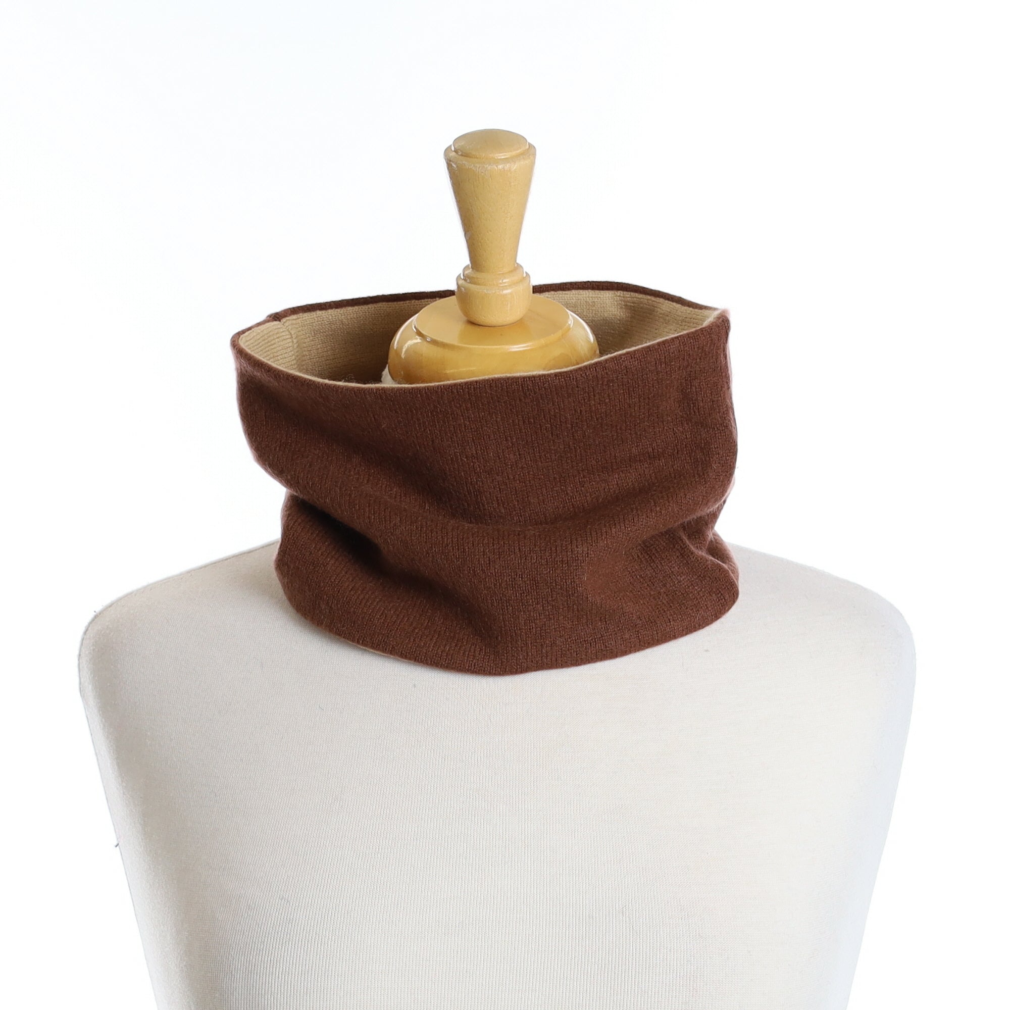 Hazelnut and Beige Neck Warmer