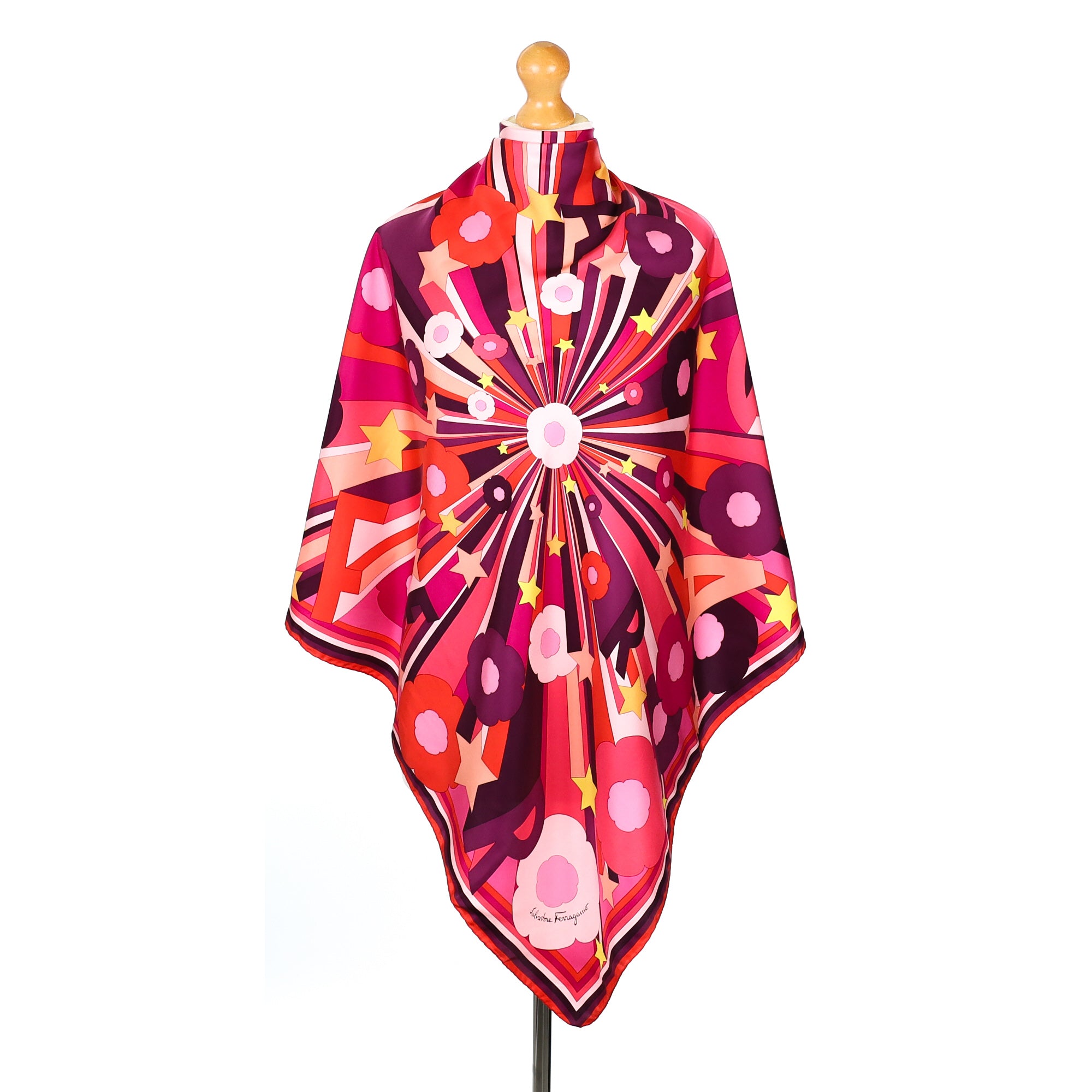 Salvatore Ferragamo Colourful Silk Scarf