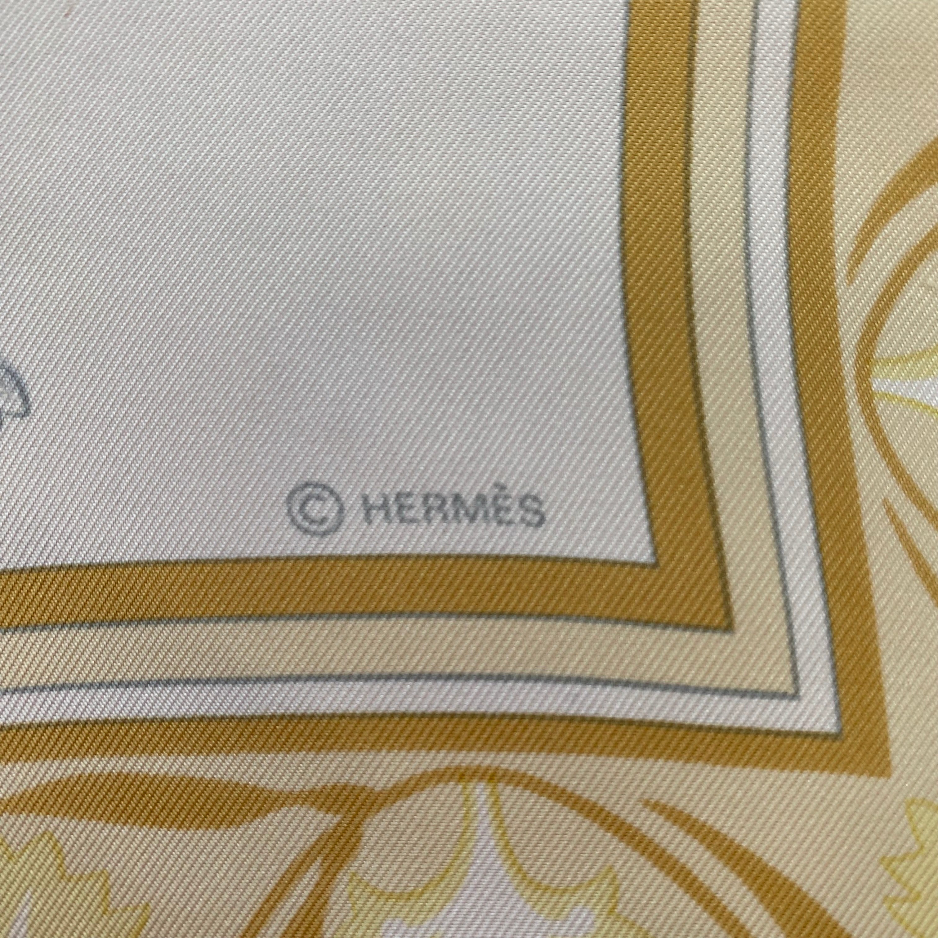 Hermès Oeillets Sauvages et autres Caryophyllées Silk Scarf