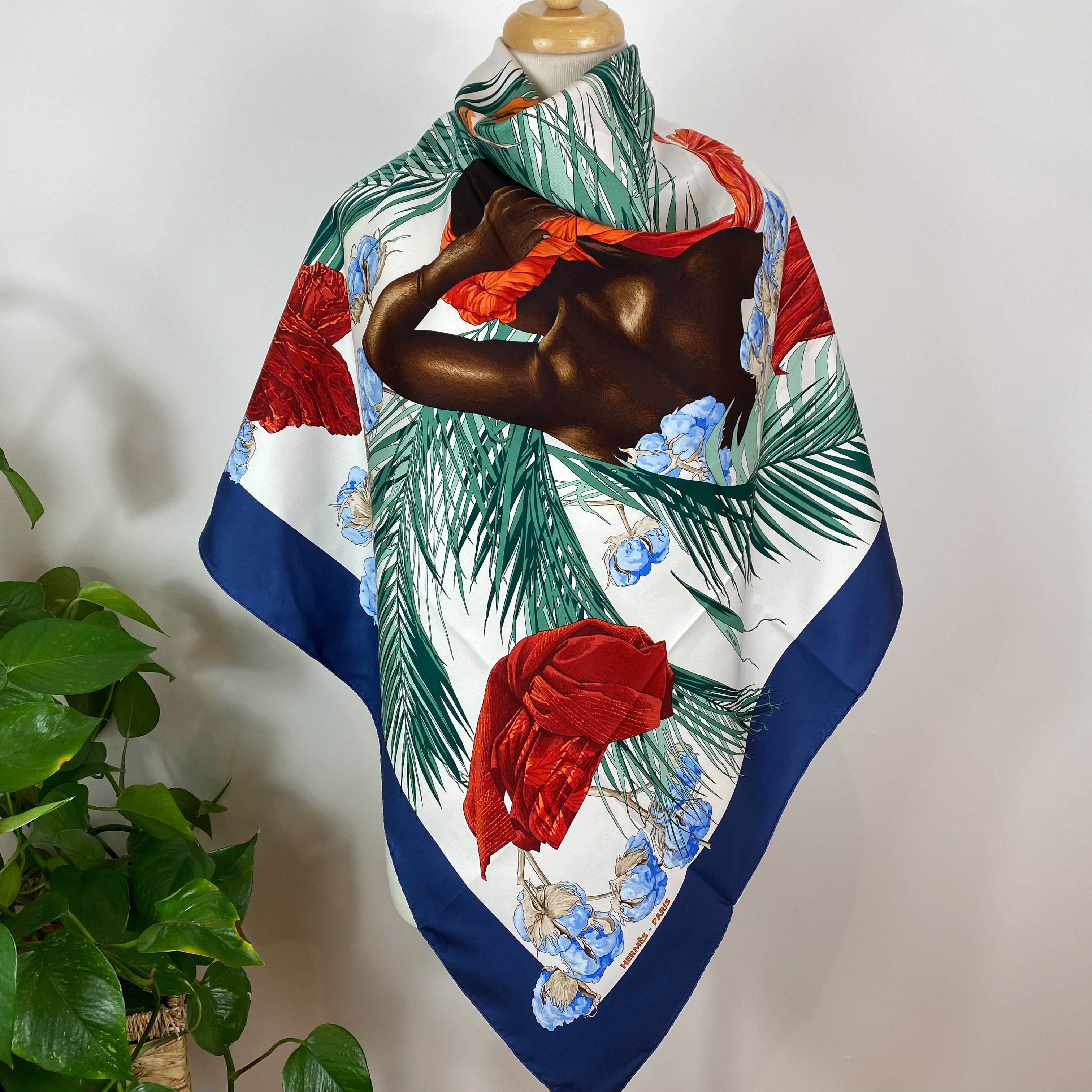 Boxed Unworn Hermes Turbans Des Reines Silk Scarf