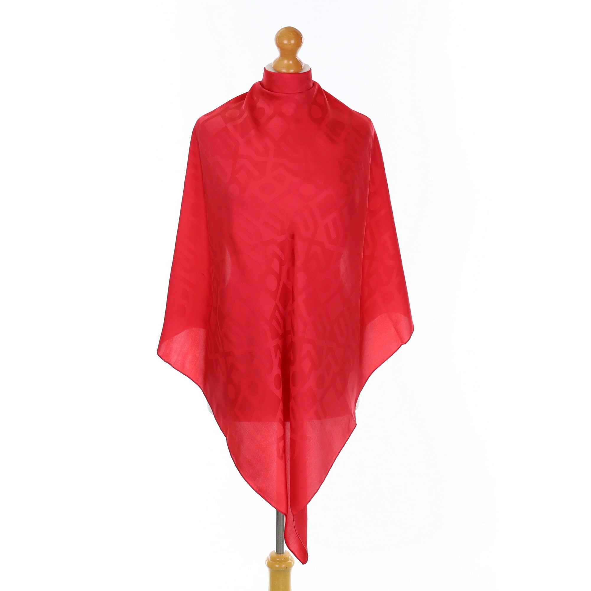 Rolex Red Logo Pattern Silk Scarf