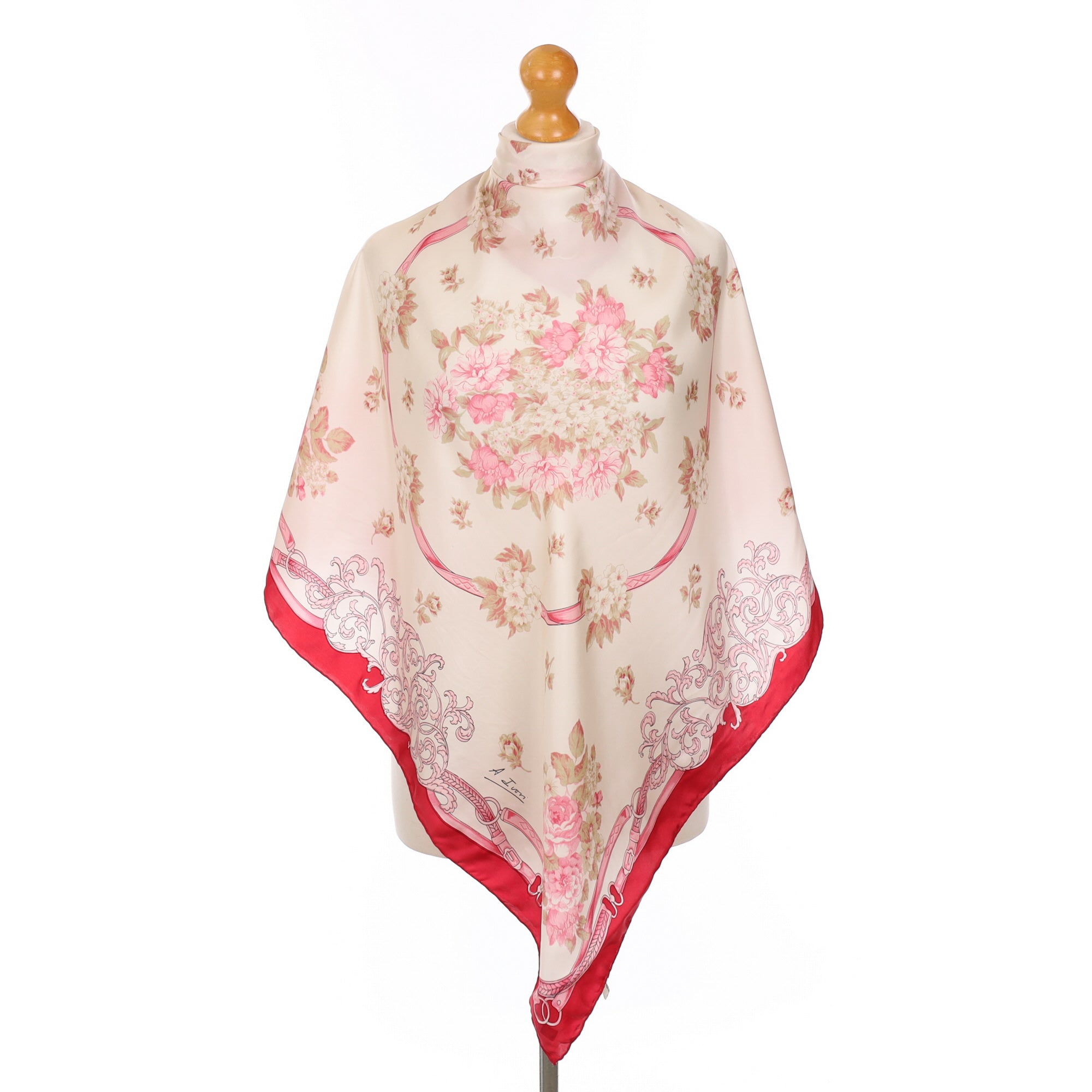 Floral Vintage Silk Scarf