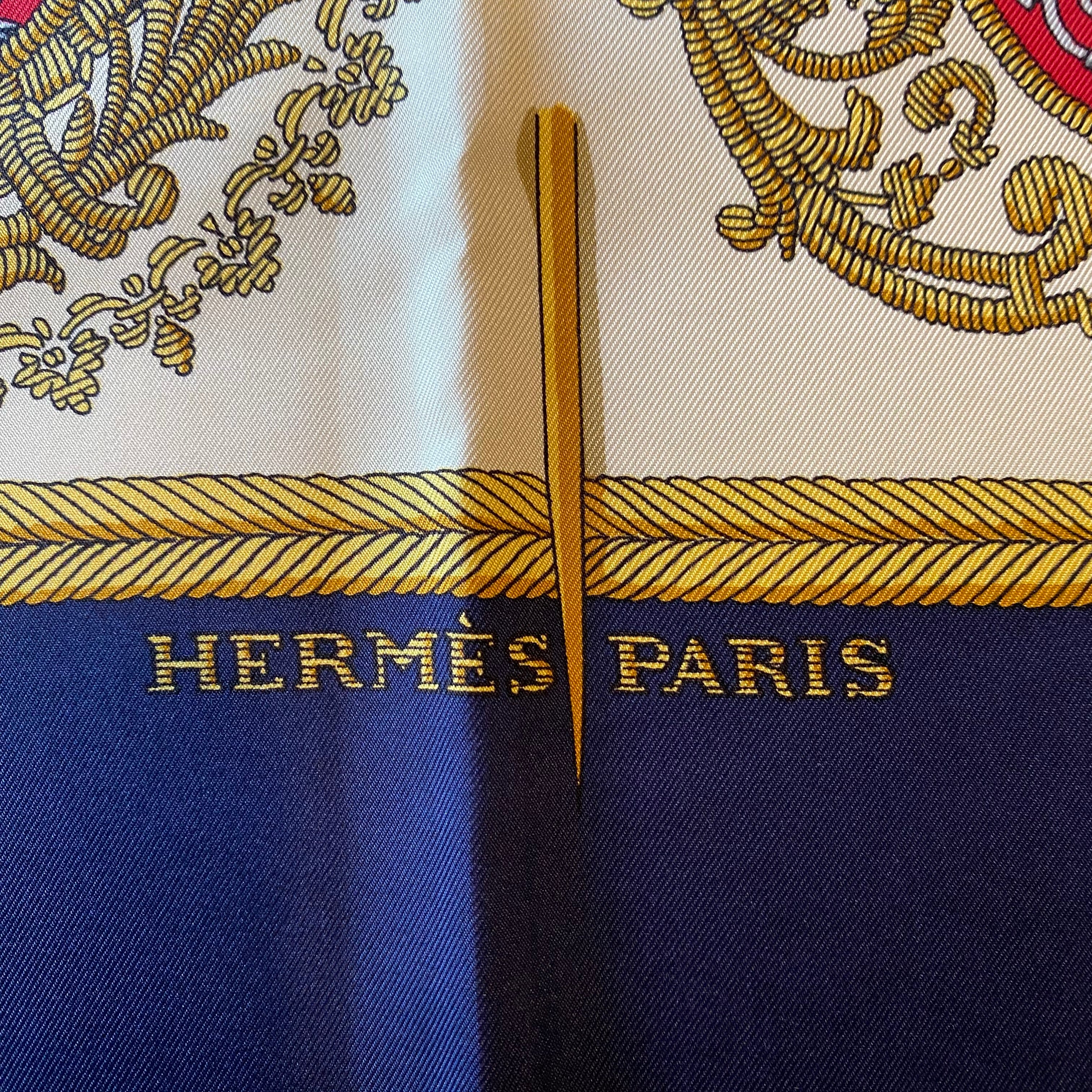 Pristine Hermès Les Armes de Paris Silk Scarf