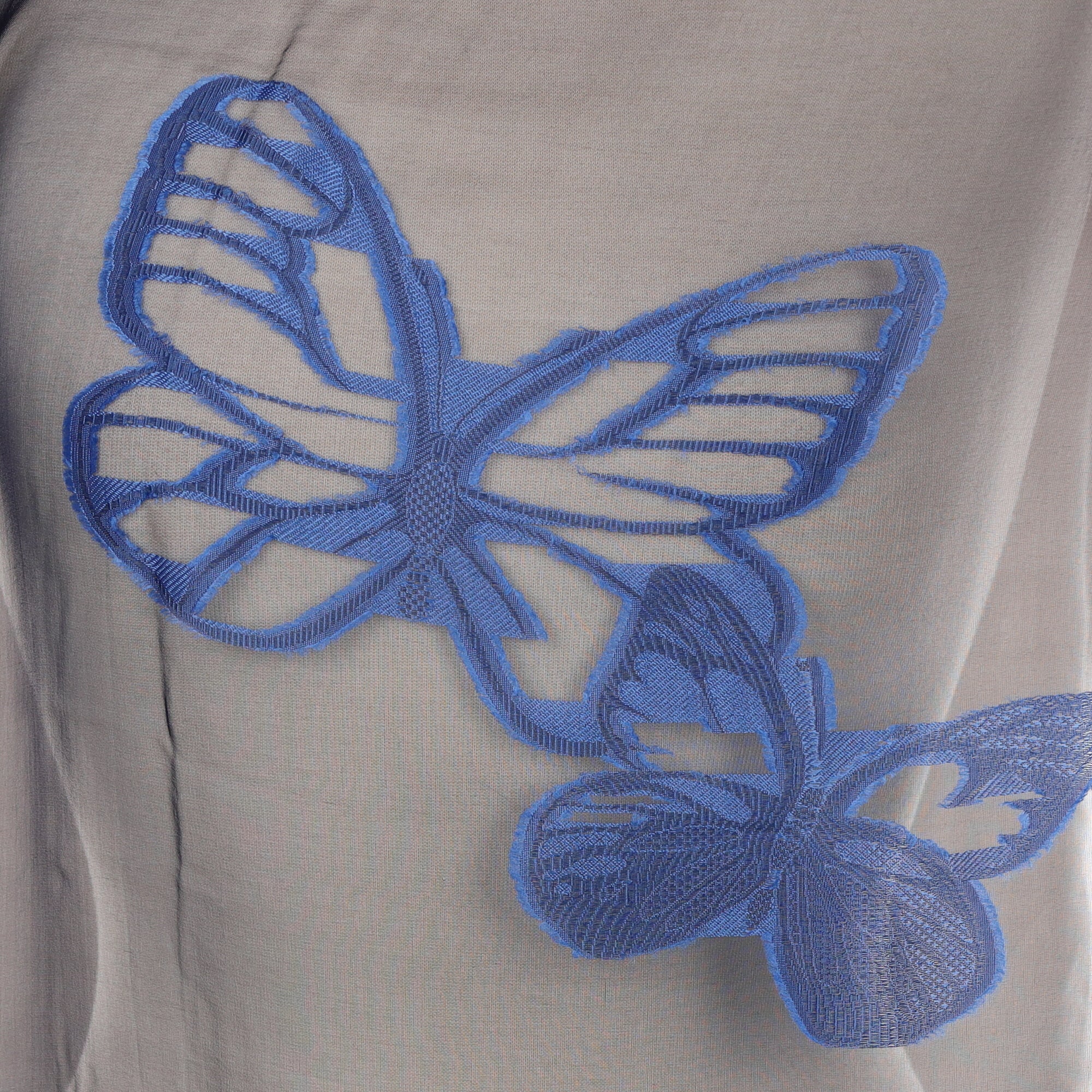 Immaculate Boxed Chopard Navy and Cornflower Blue Silk Scarf