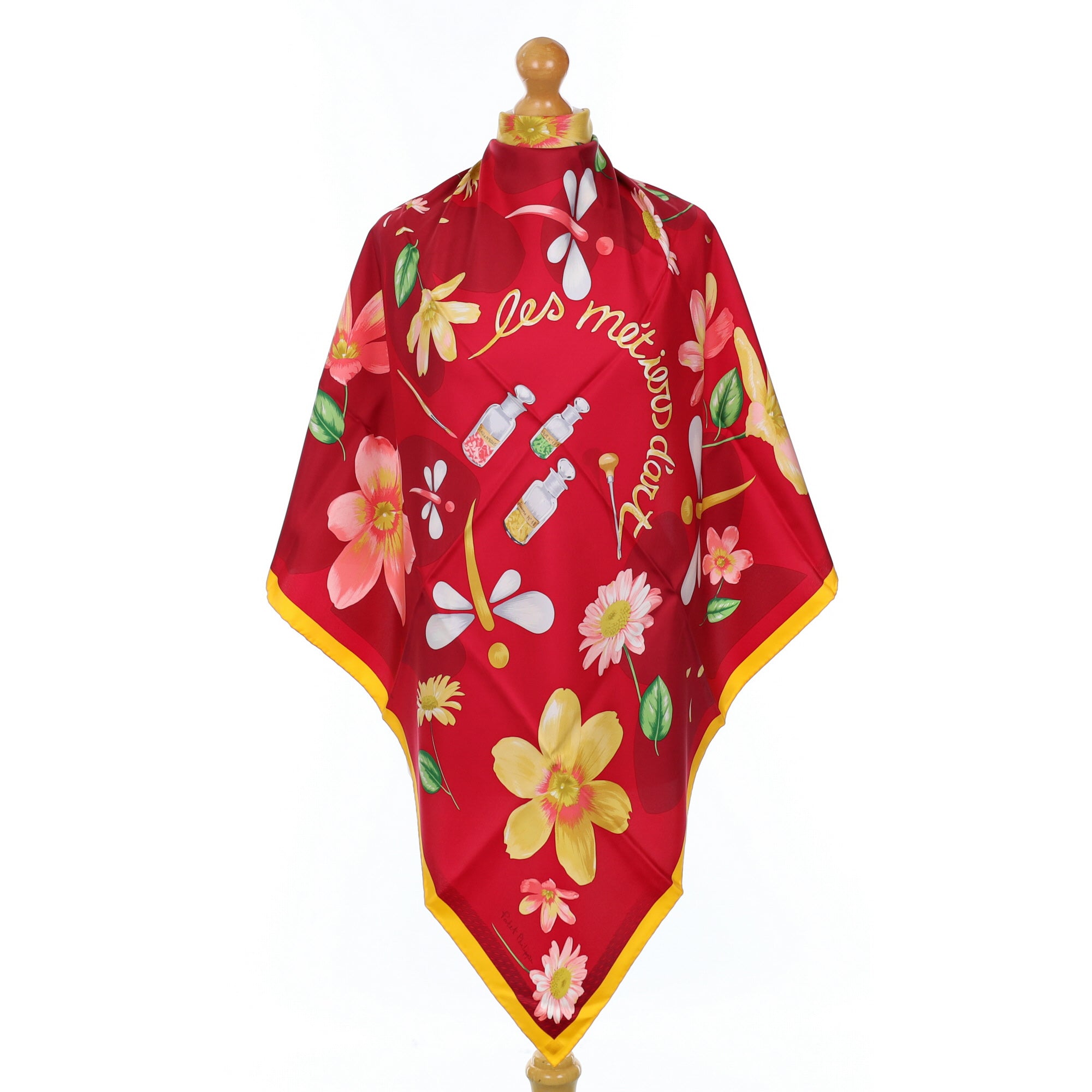 Patek Philippe Red Floral Boxed Silk Scarf