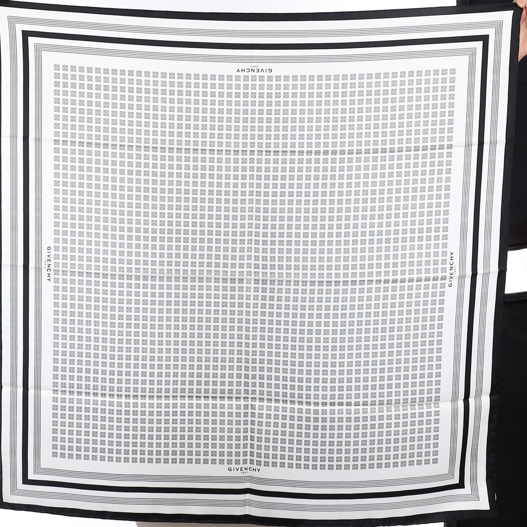 Brand New Givenchy Monochrome Silk Scarf
