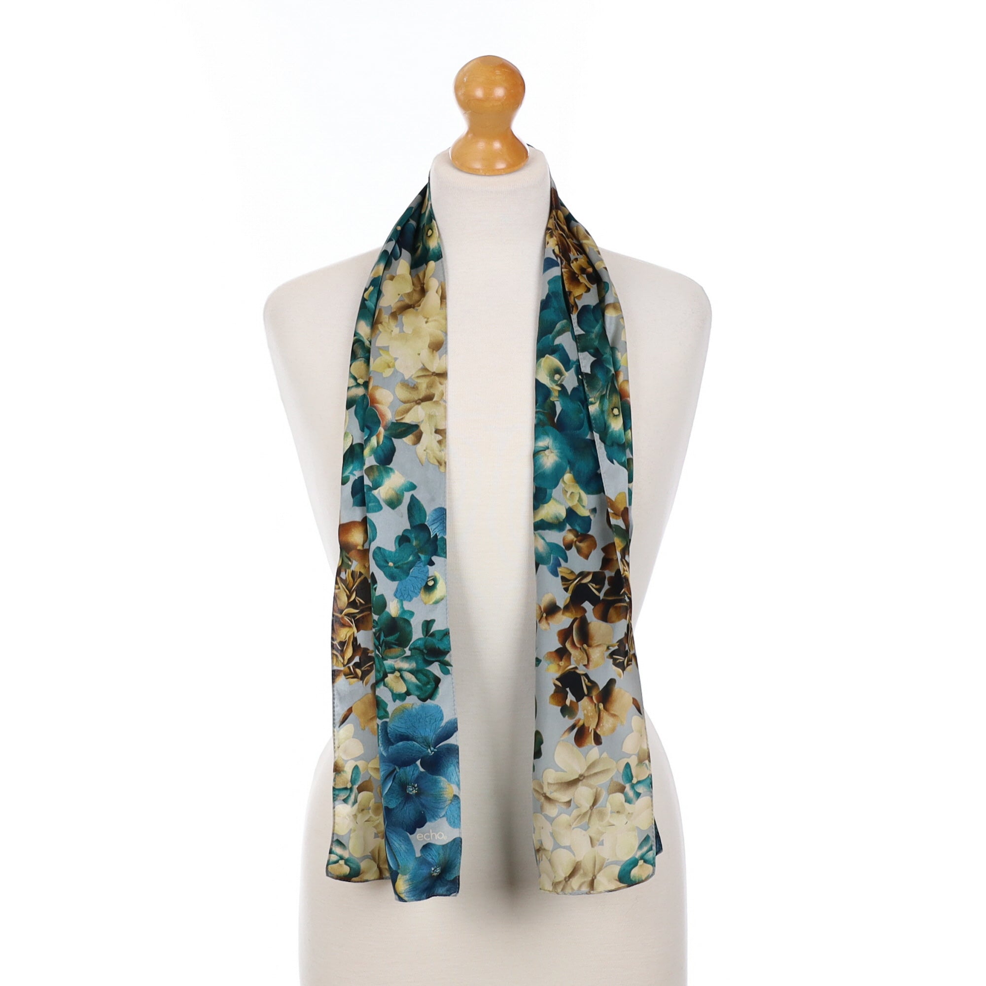 Echo Abstract Floral Silk Scarf