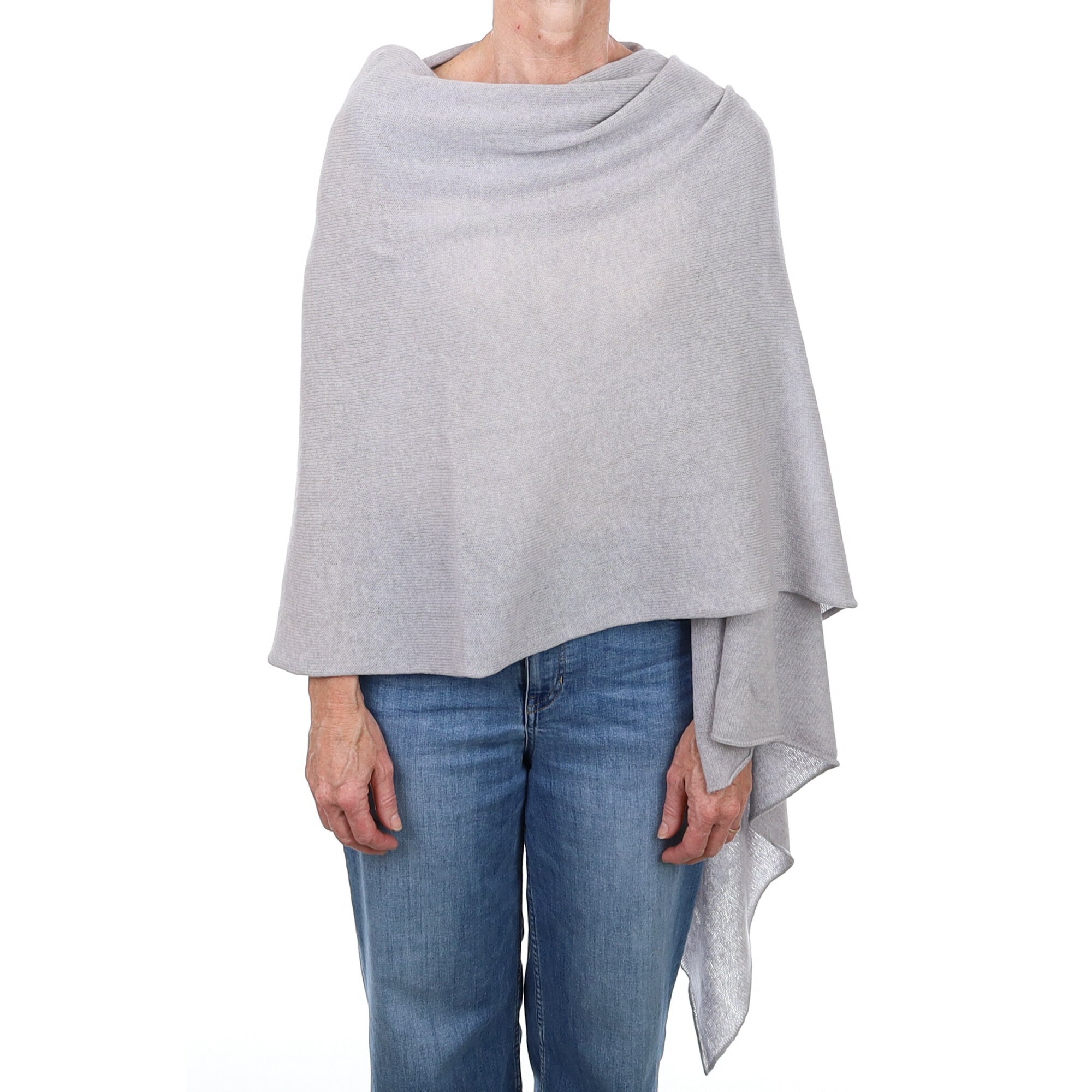 Brand New Scottish Smoke Grey Oversized Gauzy Cashmere Wrap